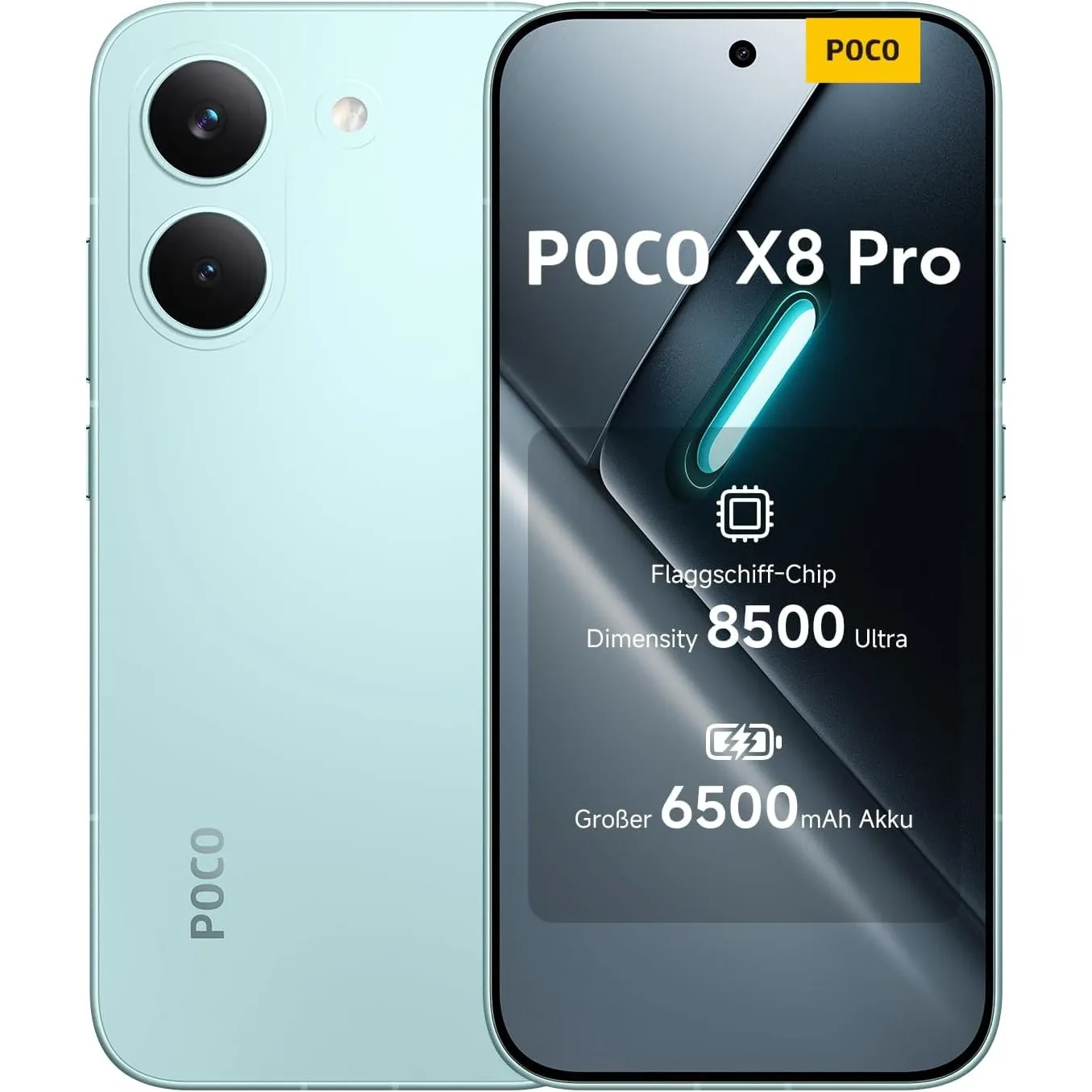 Xiaomi Poco X8 Pro 12+512GB, Unlocked, Dimensity 8500-Ultra, 6500mAh, 50MP Sony IMX882 OIS, AMOLED, Grün, 3J Garantie