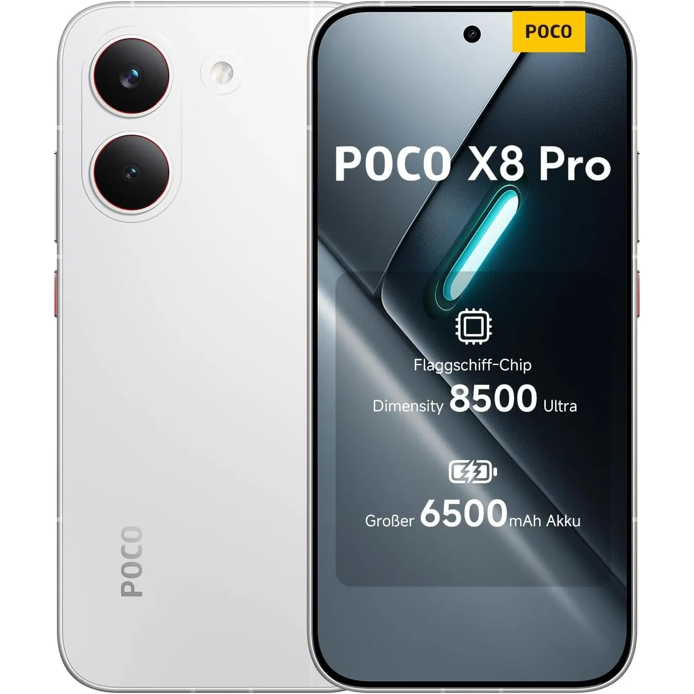 XIAOMI Poco X8 Pro Smartphone 8GB+512GB Unlocked Handy mit Android Dimensity 8500-Ultra Prozessor 6500mAh Akku Ultra-he…