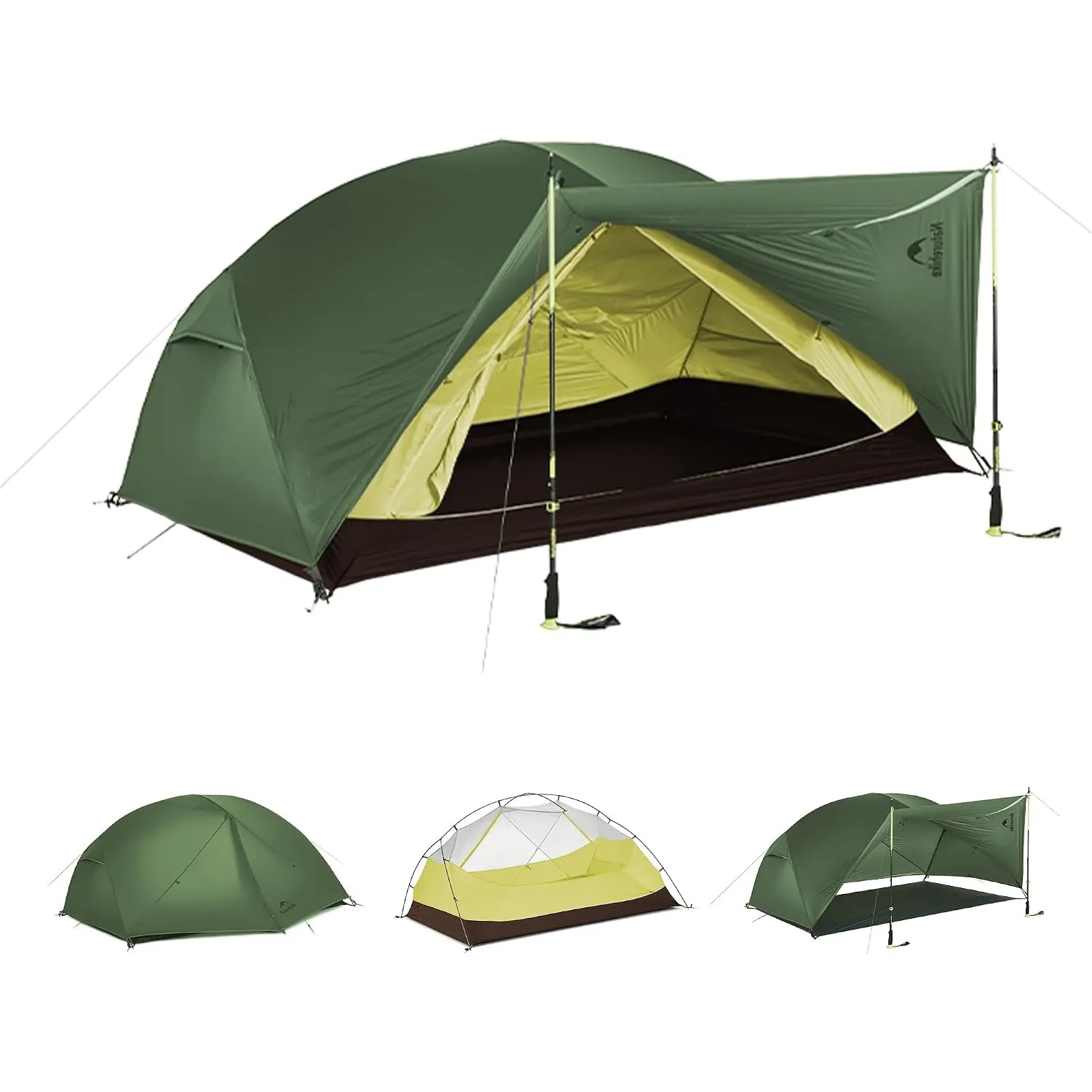 Naturehike Mongar Base/Pro Zelt 1&2&3 Personen Ultraleicht Camping Zelt