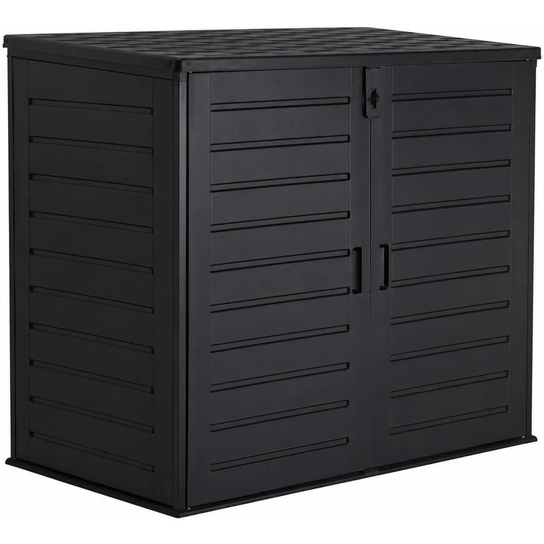Koll Living Mülltonnenbox Tilia 1170 Liter | 140 x 81,5 x 125 cm | für 2X 240 L Mülltonnen | Schwarz | Garten & Geräteb…