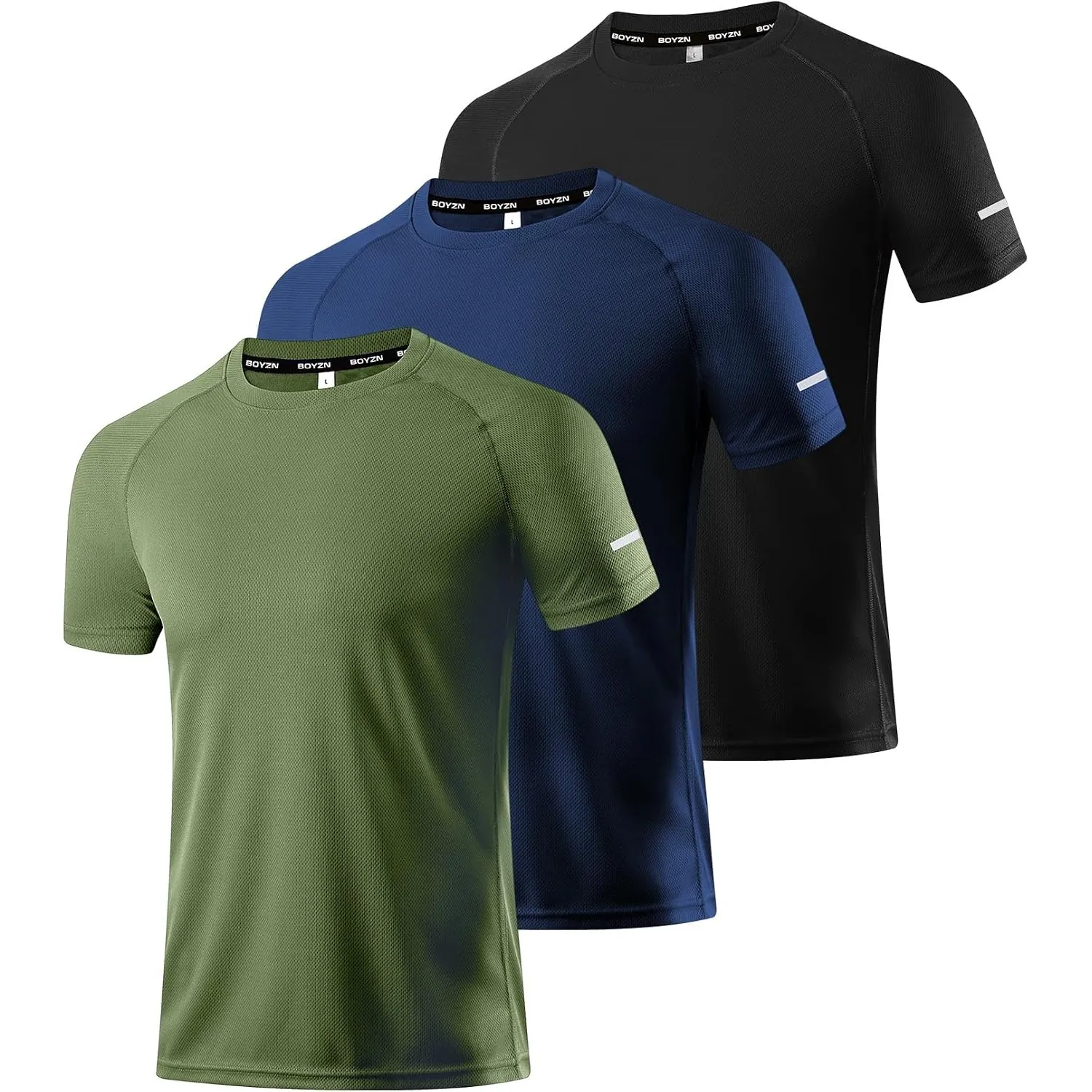 Boyzn 1, 3, 5 or 7er Pack Sport Tshirts Herren Kurzarm T-Shirts Funktionsshirt Laufshirt Schnelltrocknend Atmungsaktive…