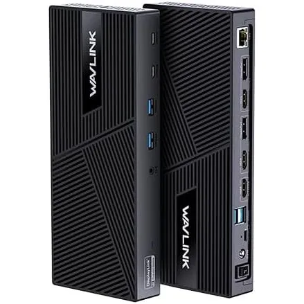WAVLINK DisplayLink Dockingstation, Triple‑Display mit Dual 4K, 100W PD