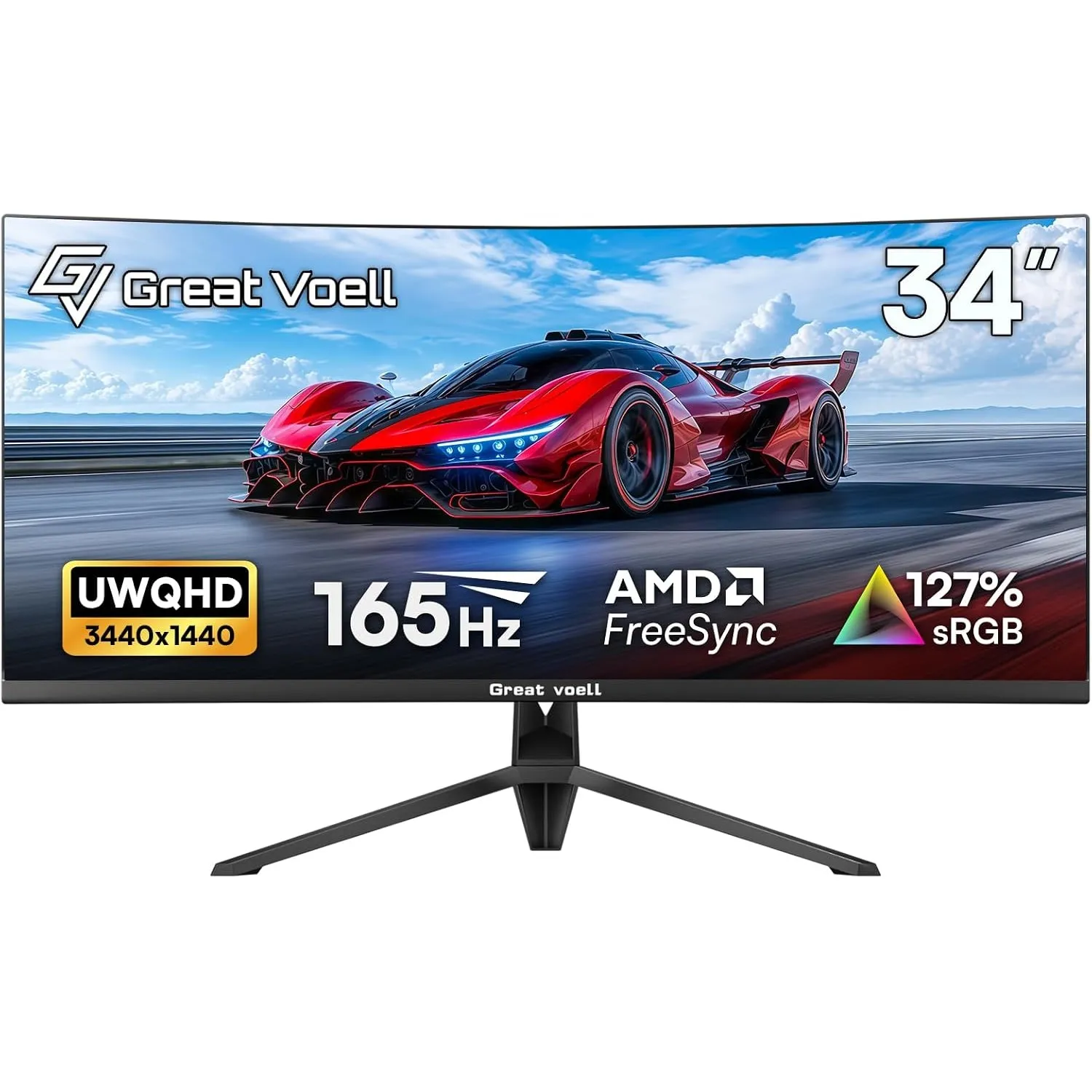 34 Zoll Ultrawide Curved Gaming Monitor, UWQHD 1440P, 165Hz, Eye Care,1500R