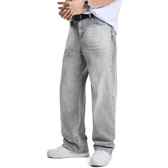 JMIERR Herren Baggy Jeans Y2K Jeanshose Denim Streetwear