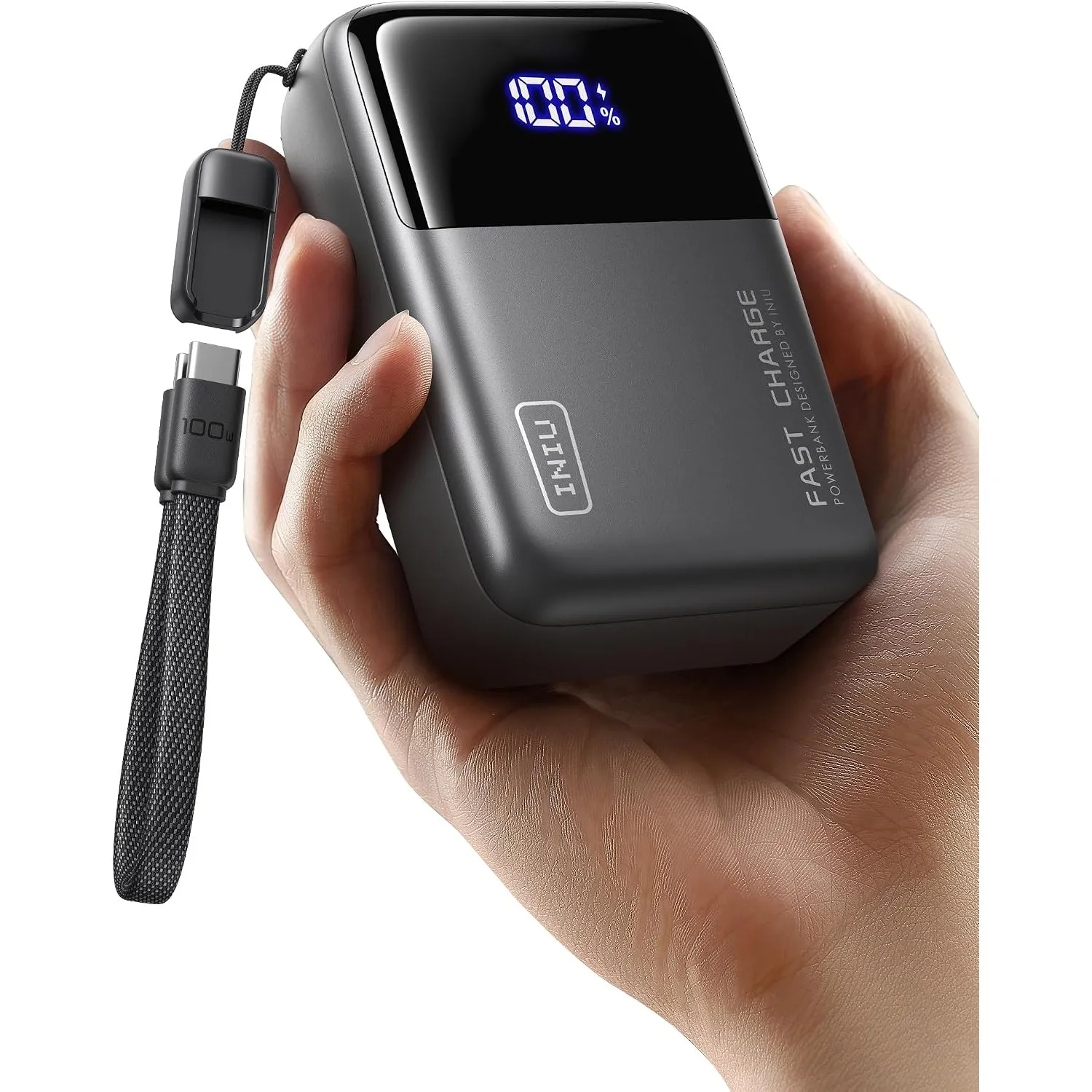 INIU 100W Laptop Power Bank, Ultra Kompakt 25000mAh Schnellladung Powerbank