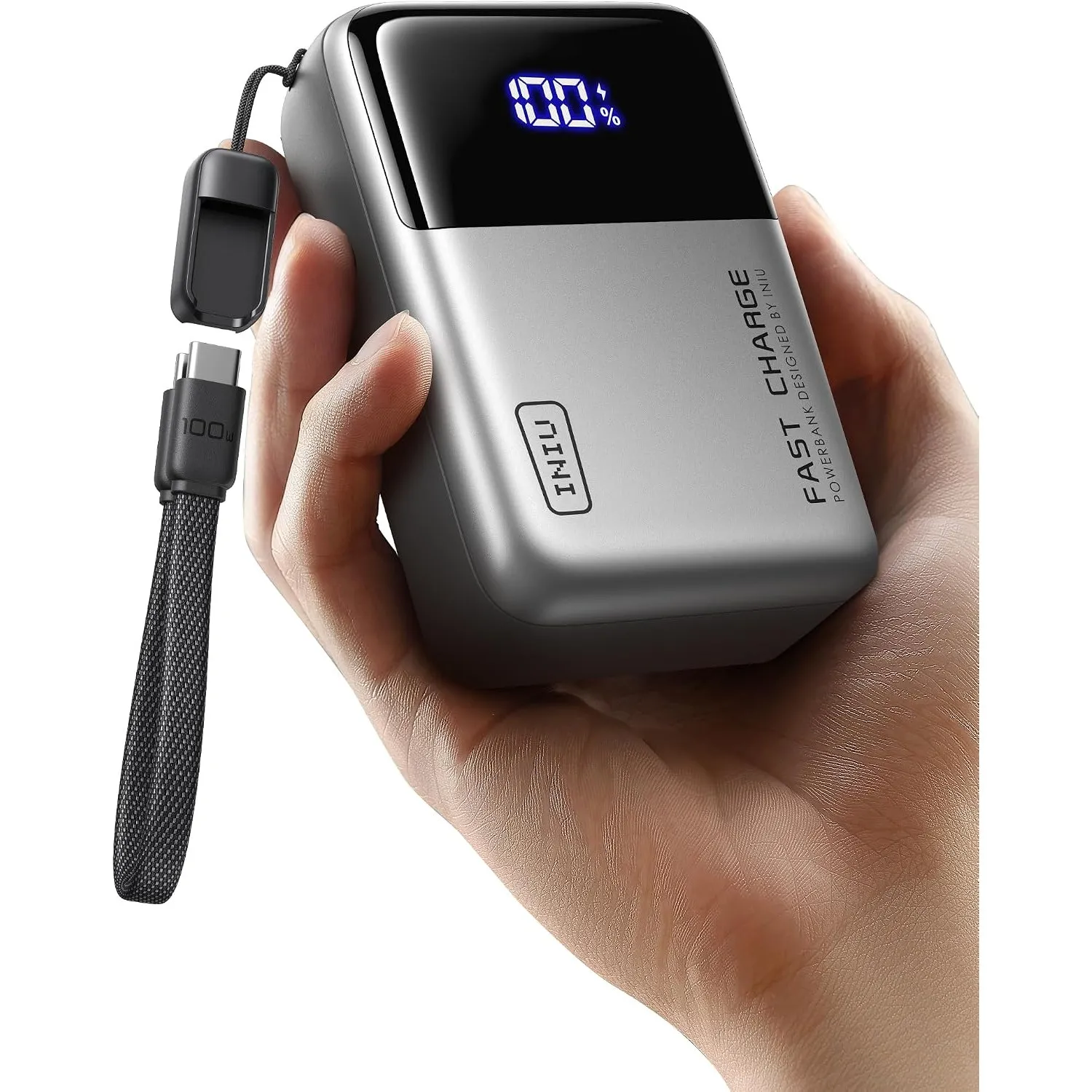 INIU 100W Laptop Power Bank, Ultra Kompakt 25000mAh Schnellladung Powerbank