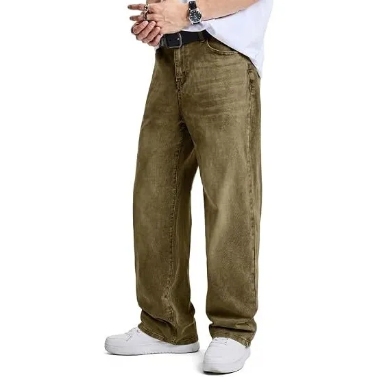 JMIERR Herren Baggy Jeans Y2K Jeanshose Denim Streetwear