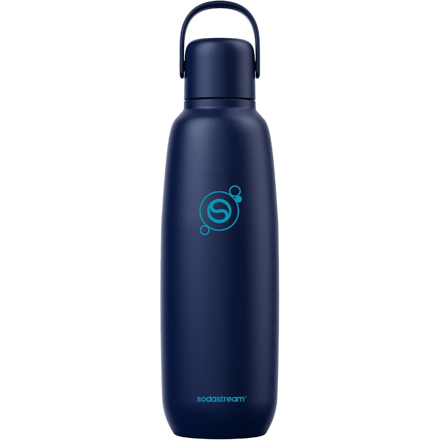 sodastream fizz & go Edelstahlflasche 0,9L, Thermosflasche, Blueberry Blau