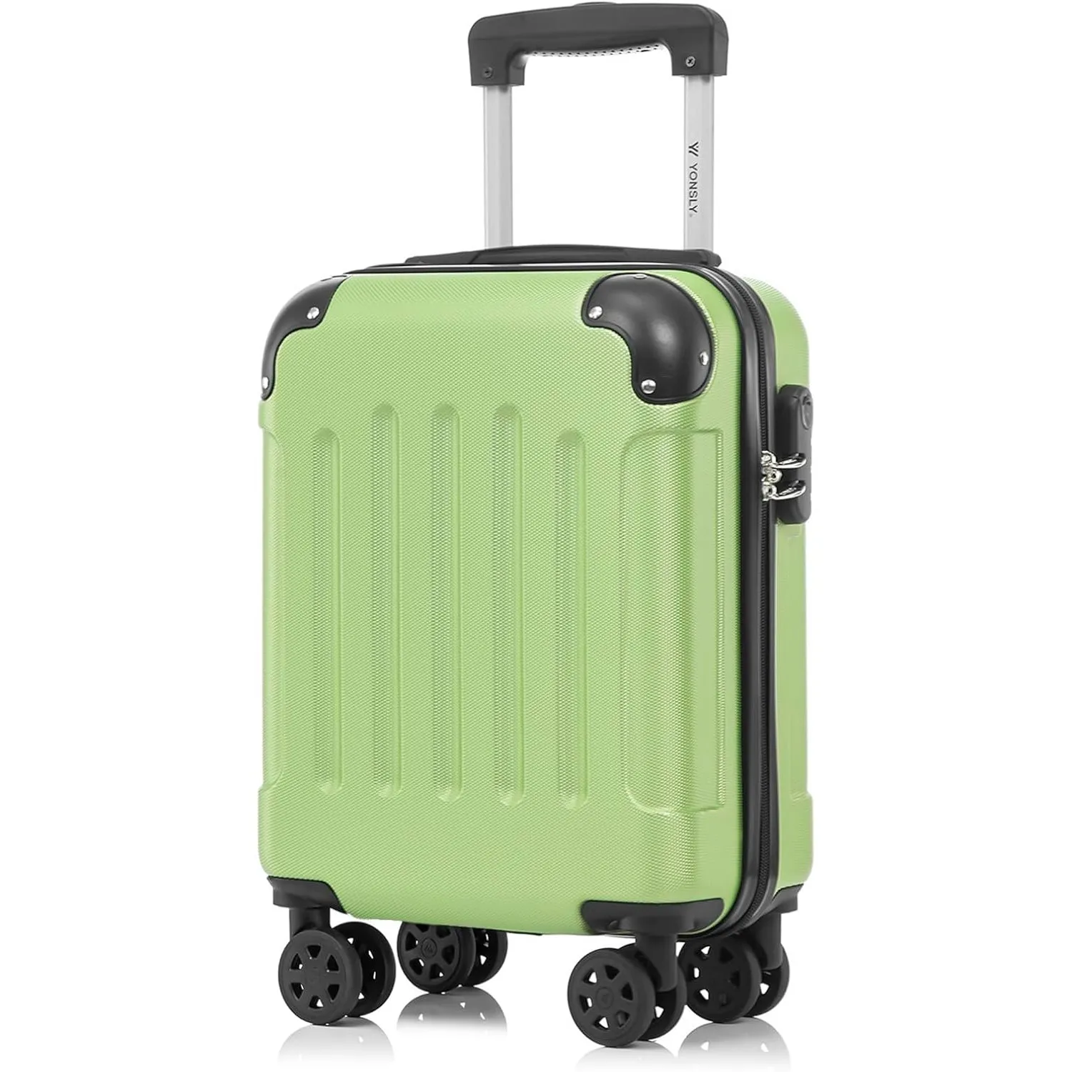 Kabinenkoffer mit abnehmbaren Rädern, S Koffer Suitcase Früchte Grün, Trolley Reisekoffer, Rollkoffer Handgepäck mit 4 …