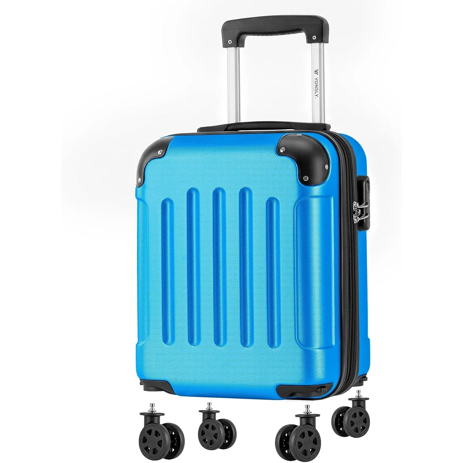 Kabinenkoffer mit abnehmbaren Rädern, S Koffer Suitcase Blau, Trolley Reisekoffer, Rollkoffer Handgepäck mit 4 Rollen 3…