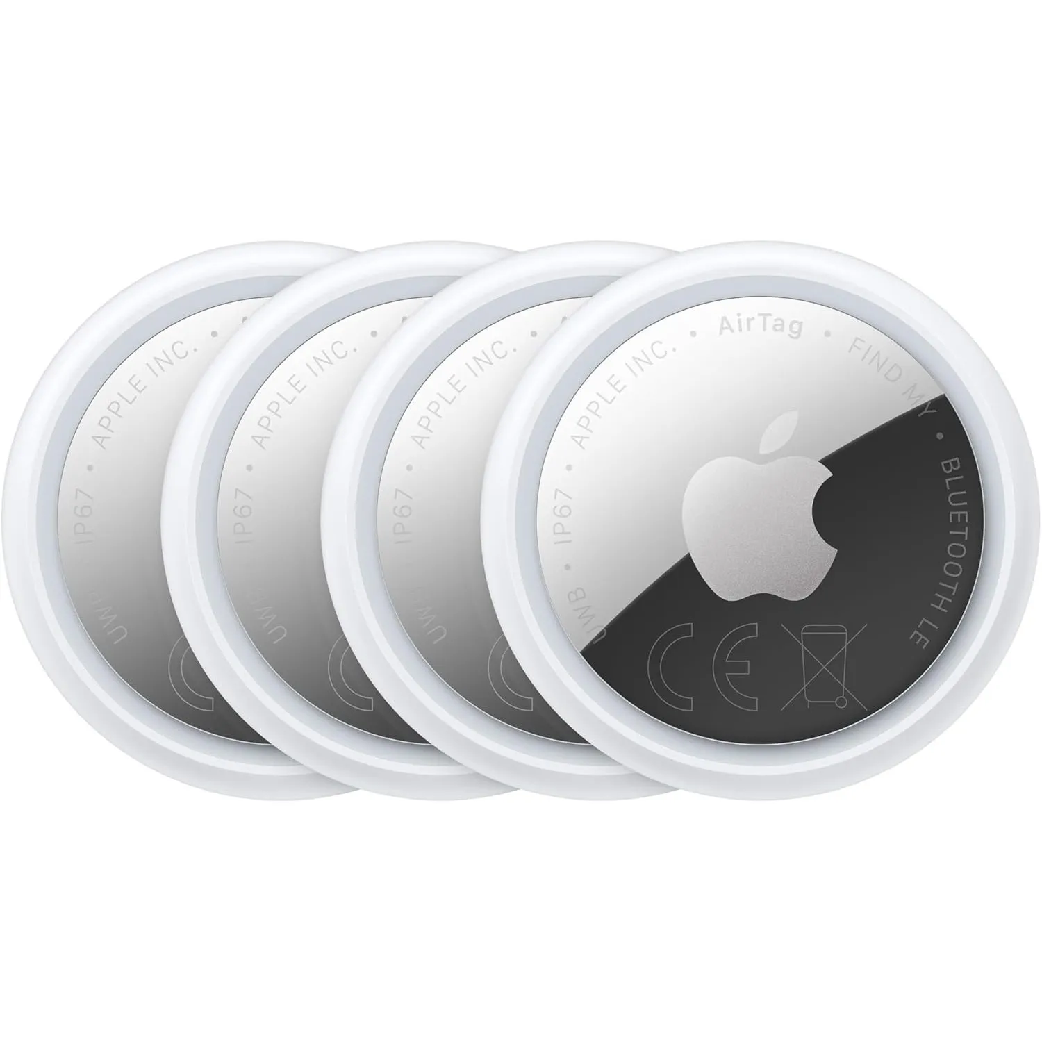 Apple AirTag (2. Generation) 4er Pack: Tracker für Schlüsselbund, Portemonnaie und mehr: Ortungsgerät mit Ton, einfache…