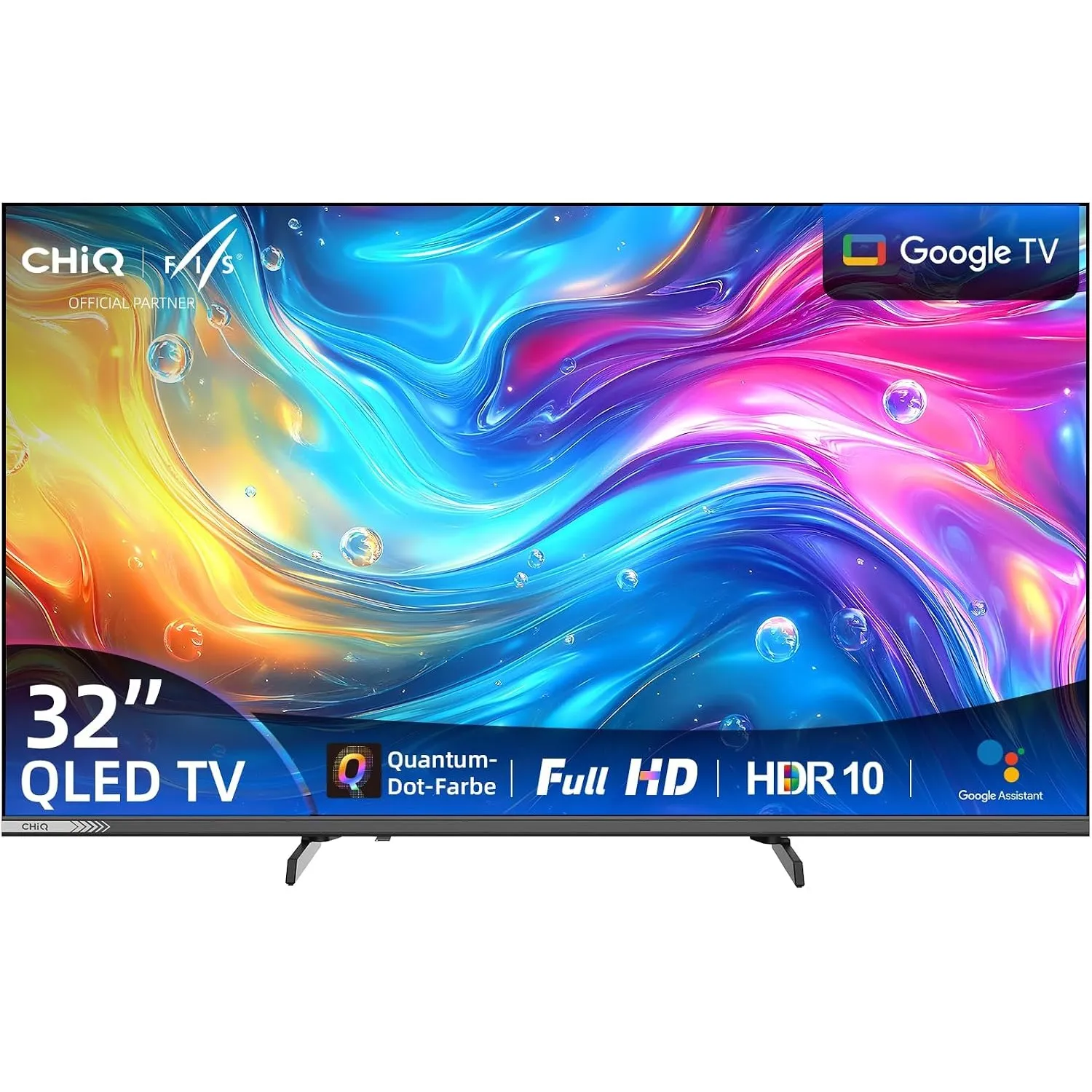 CHiQ L32QST 32 Zoll QLED Pro Full HD Fernseher, Google TV, HDR10