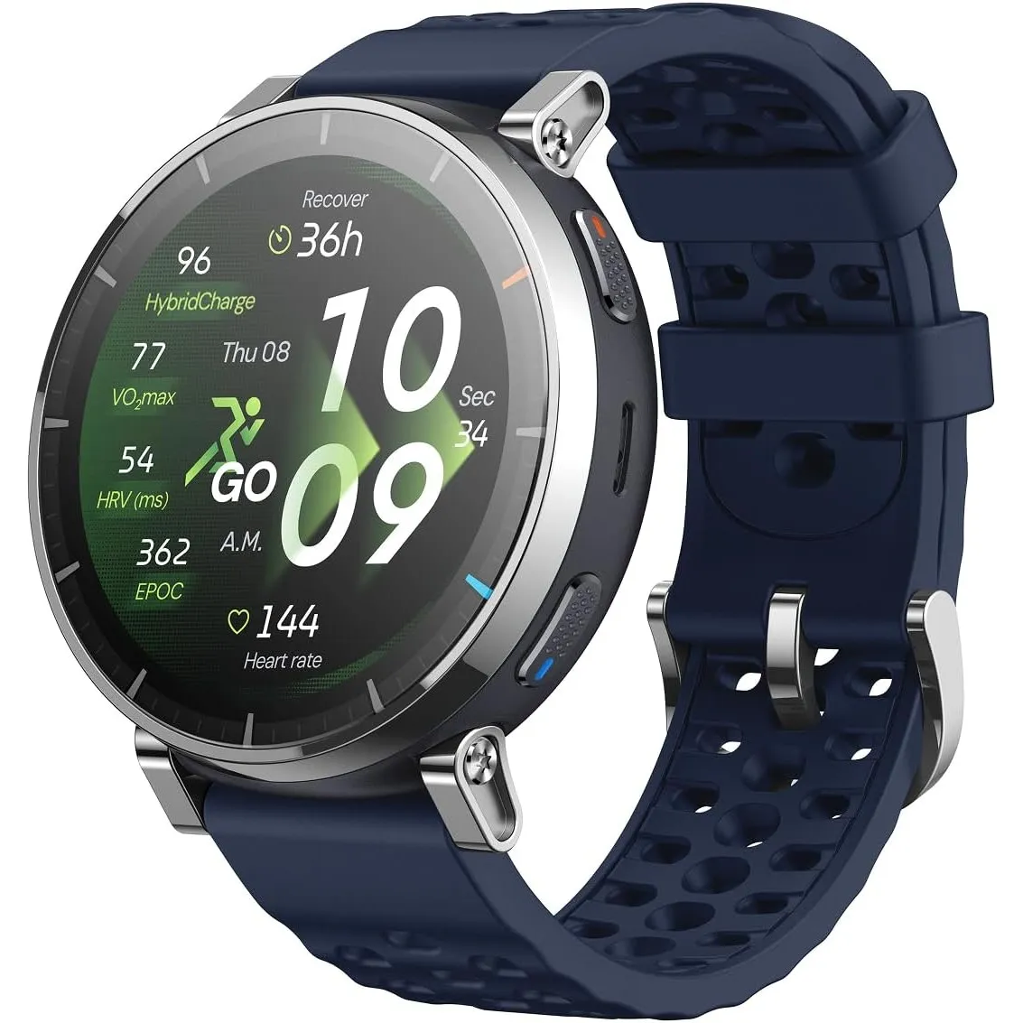 Amazfit Active 3 Premium 45mm GPS Lauf-Smartwatch, 1,32" AMOLED Saphir-Display, 12 Tage Akku, 4GB, NFC, Offline-Karten,…