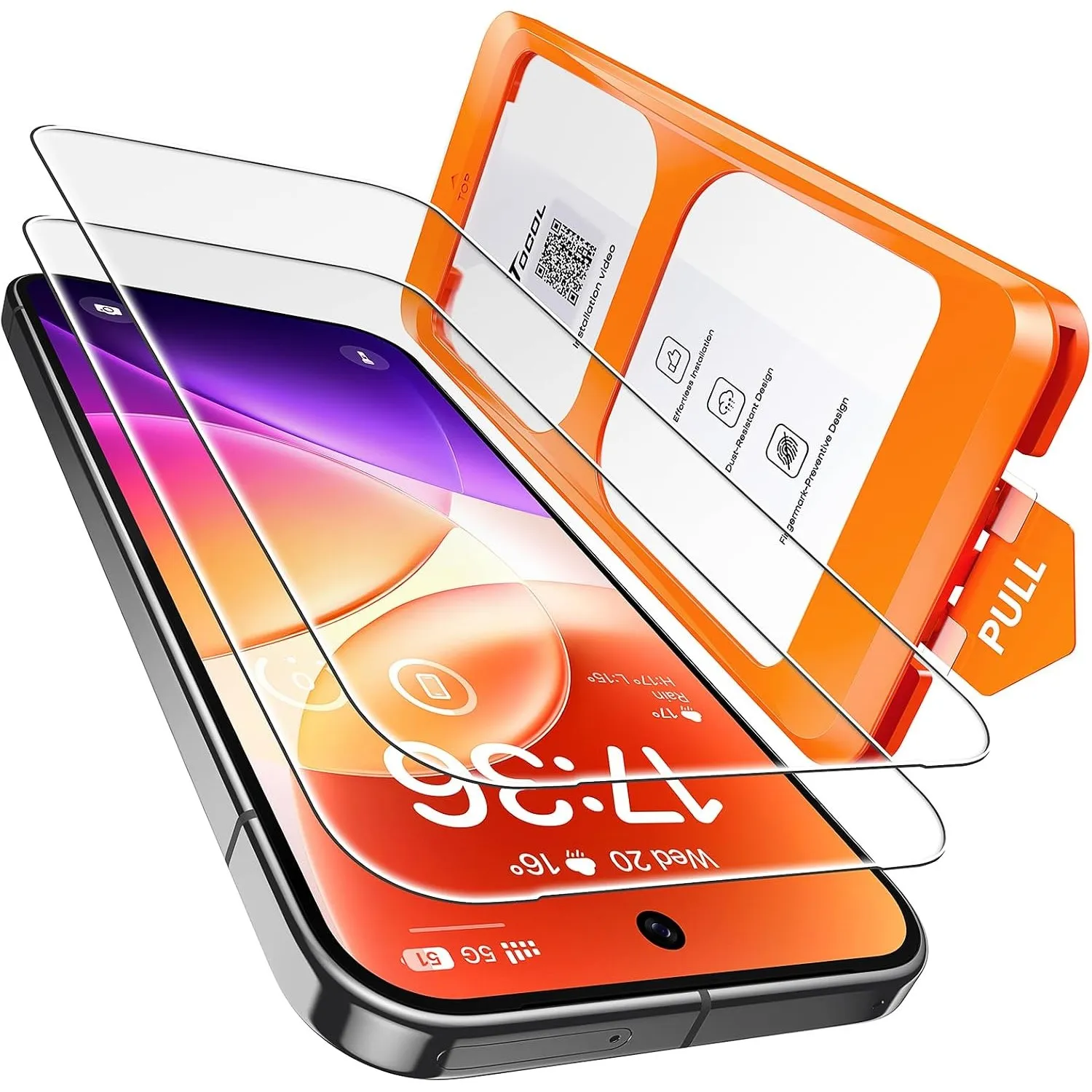 TOCOL für Google Pixel 9 für Panzerglas 6,3 Zoll, Einfache Montage