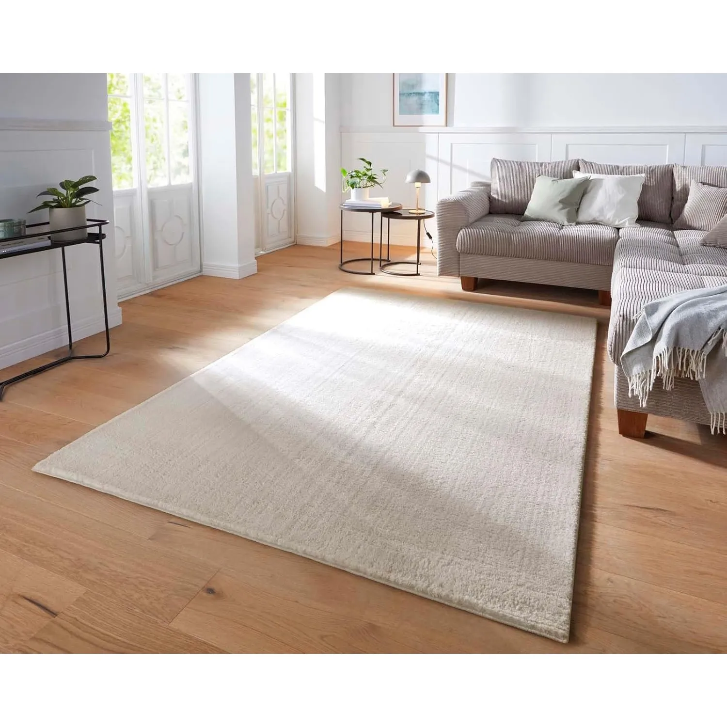 Taracarpet Supersoft kurzflor Teppich Fiona Wohnzimmer Schlafzimmer Kinderzimmer Flur Läufer waschbar rutschfest Uni Ne…