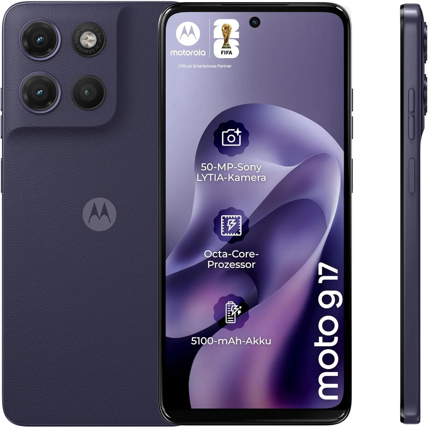 Motorola Moto g17 Smartphone 50-MP-Kamera 4-128 GB Evening Blue
