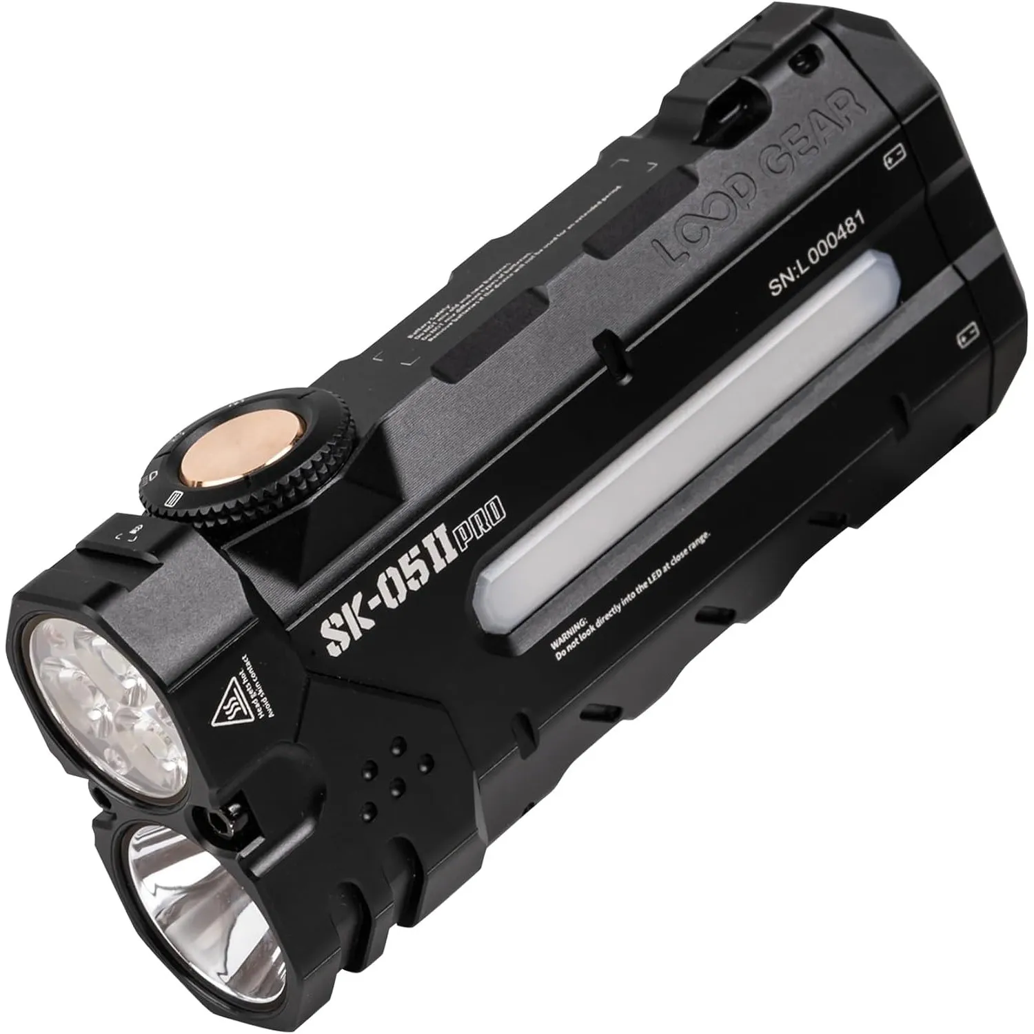 LOOP GEAR Taschenlampe led Aufladbar mit Magnet, SK05 Pro 2 5000 Lumen Handlampe Hell und Weit, USB C Akku Batterie, Po…