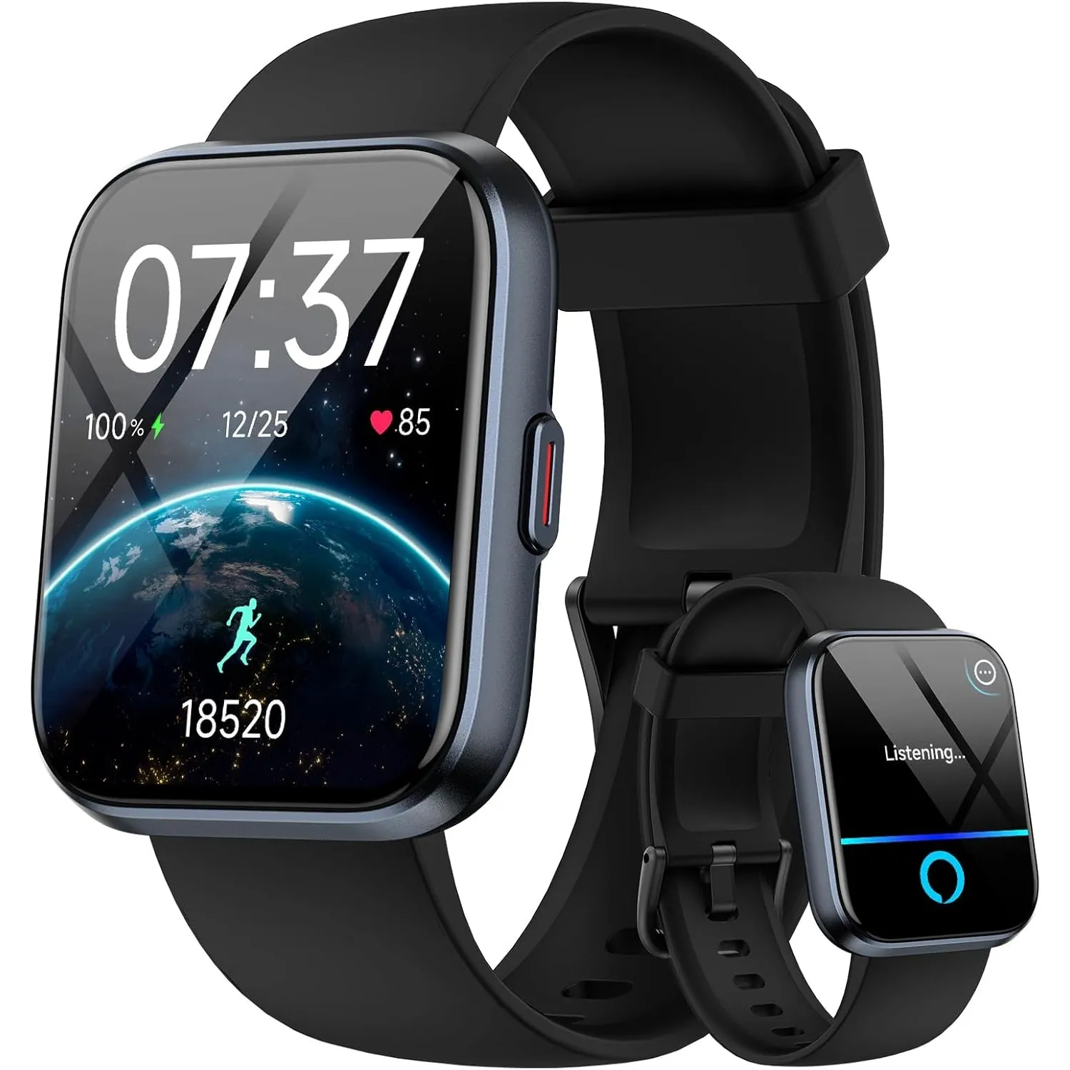 Smartwatch Herren Damen, 1.85" Smart Watch mit Telefonfunktion/Whatsapp, Fitnessuhr Herren mit Herzfrequenz/Schlafmonit…
