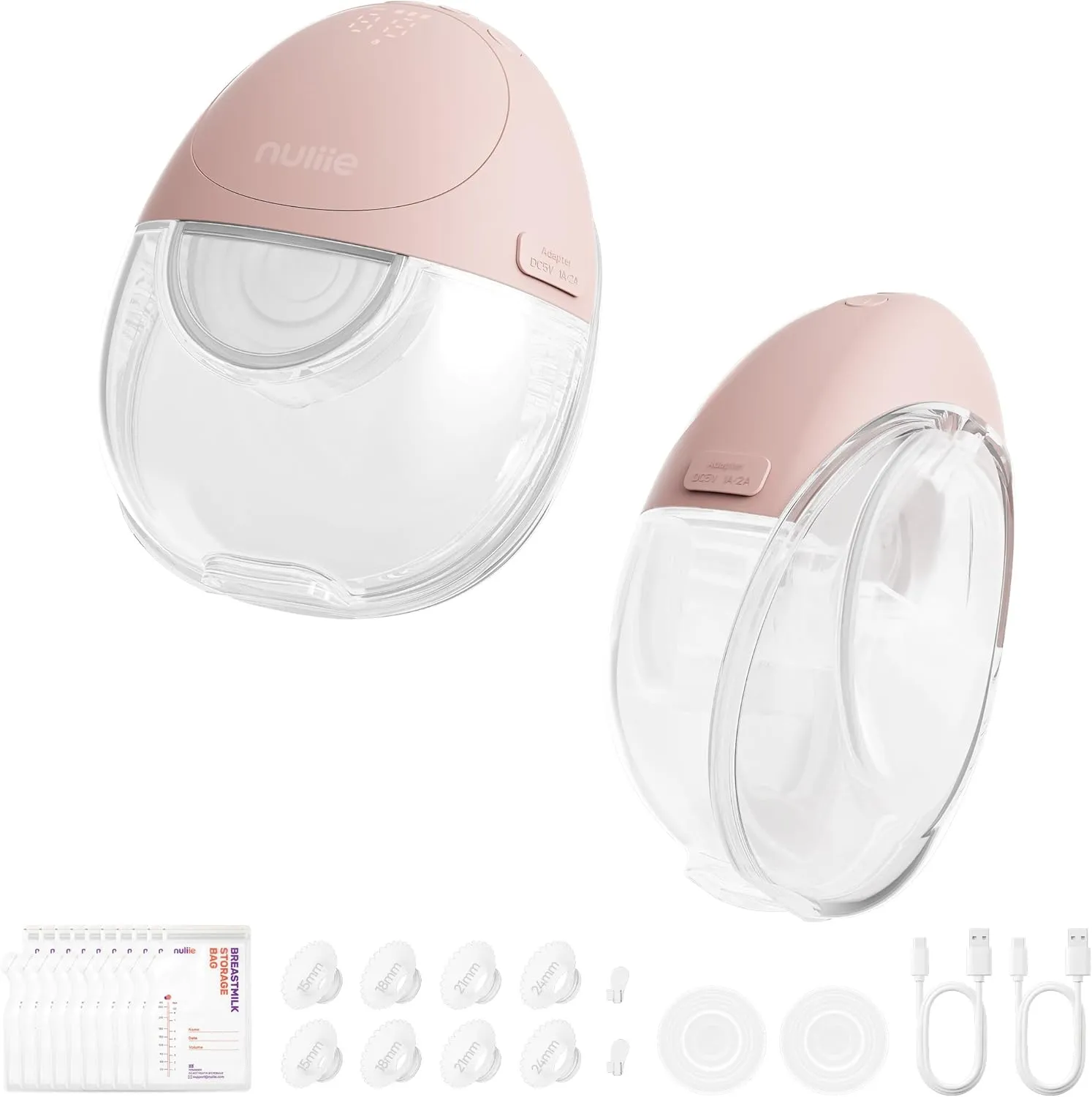 Nuliie JoyFlow Air Milchpumpe Elektrisch Freihändig, schlank & kompakt für effizientes Abpumpen, tragbare Milchpumpe mi…