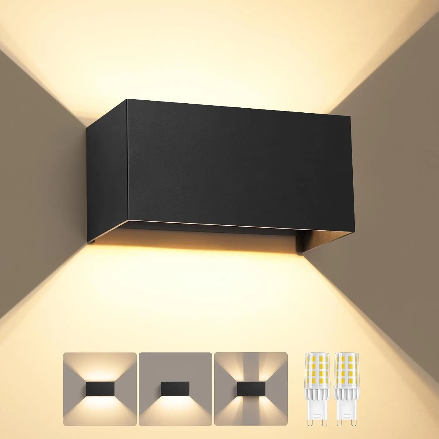 Wandlampe mit Austauschbarer G9 LED Lampe, Einstellbarer Lichtstrahl