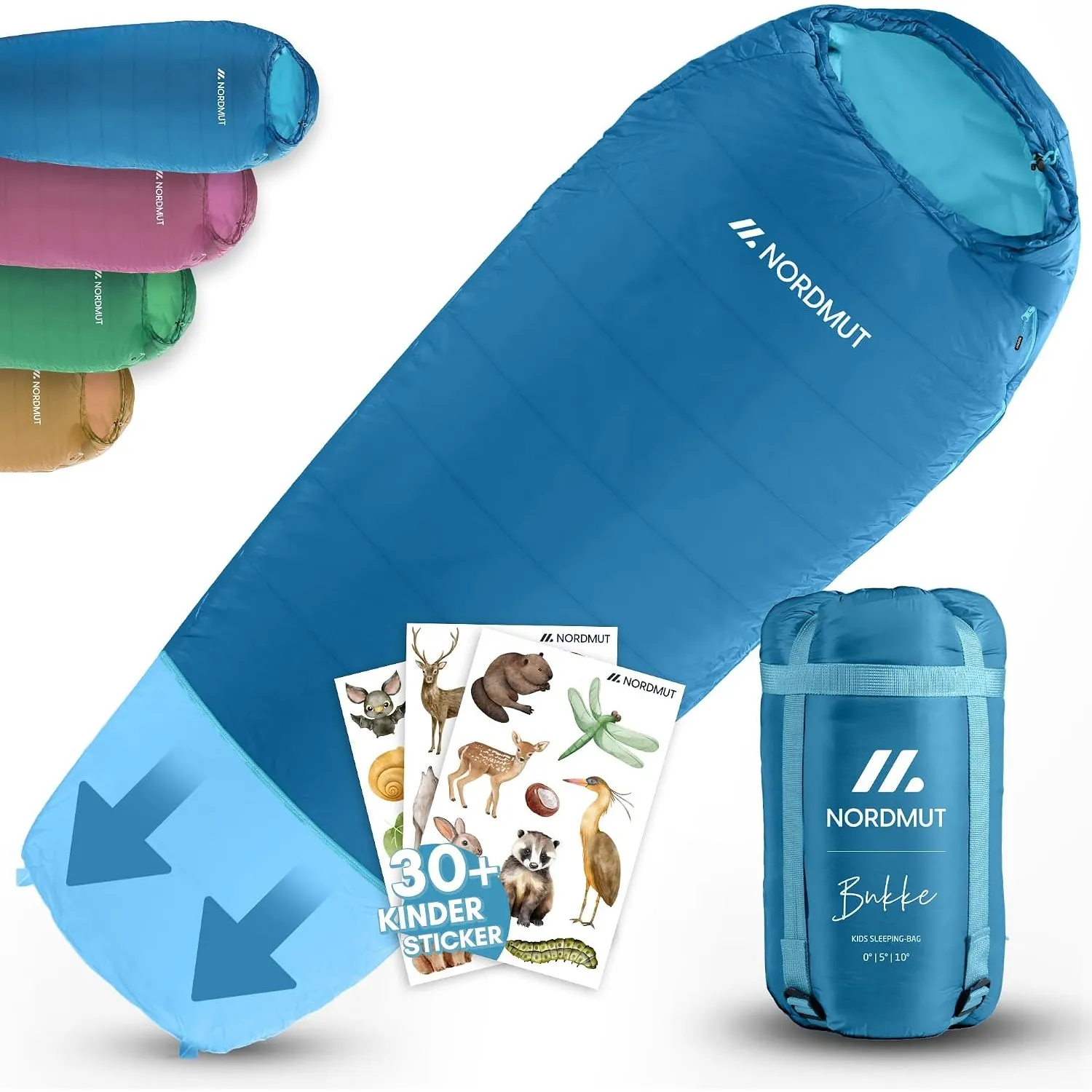 NORDMUT® Schlafsack Kinder mitwachsend für zuverlässigen Kälteschutz – Kinderschlafsack aus schadstofffreien Materialie…