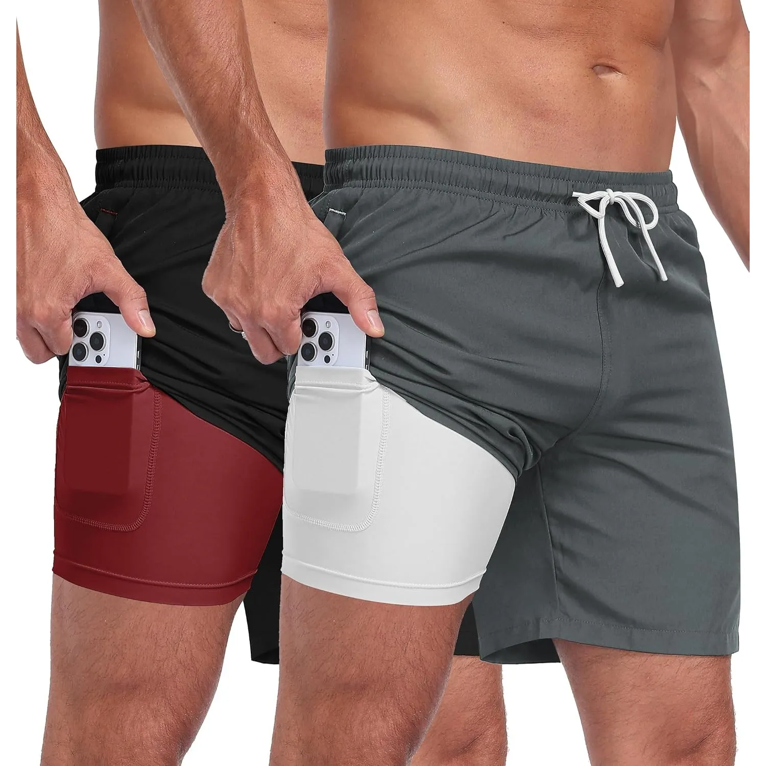 Zoofly Badehosen für Herren Schwimmhose Herren Kompressionsfutter Badeshorts Männer Schnelltrocknend mit Taschen Sports…