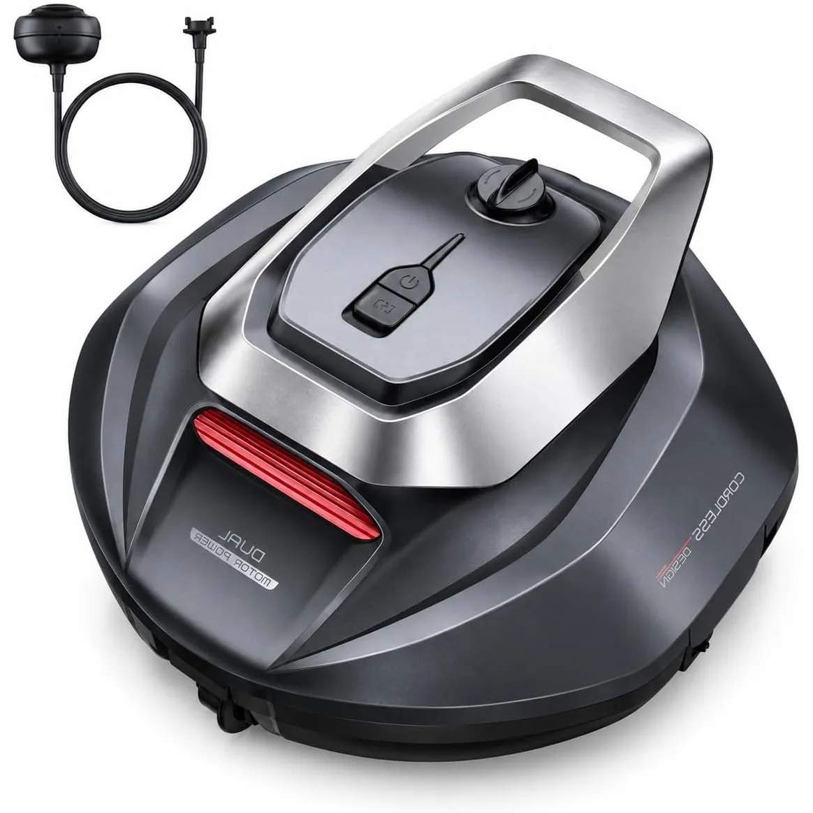 Pooleco 10 Poolroboter, Poolroboter Akku mit Dual-Motor-System, 90 Min Laufzeit für Pools bis 80 m², automatisches Park…