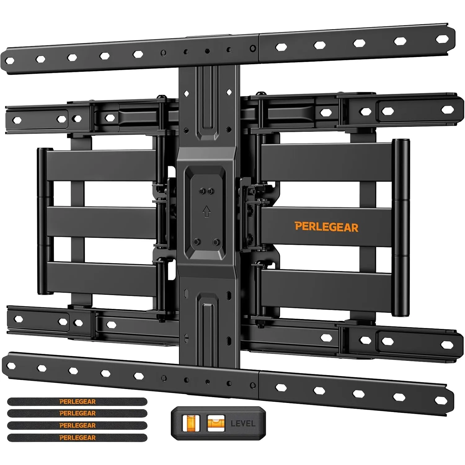 Perlegear ultradünne TV Wandhalterung, 27,9mm ultradünnes Profil für 42"-90" TV, voll-bewegliche TV Halterung mit Doppe…