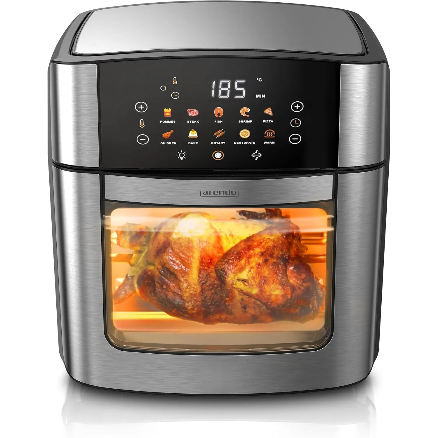 Arendo - Wlan Heißluftfritteuse XXL 16 Liter - Smart WiFi mit App - extra Groß 16 Liter - Backofen Umluft - Grill - Dör…