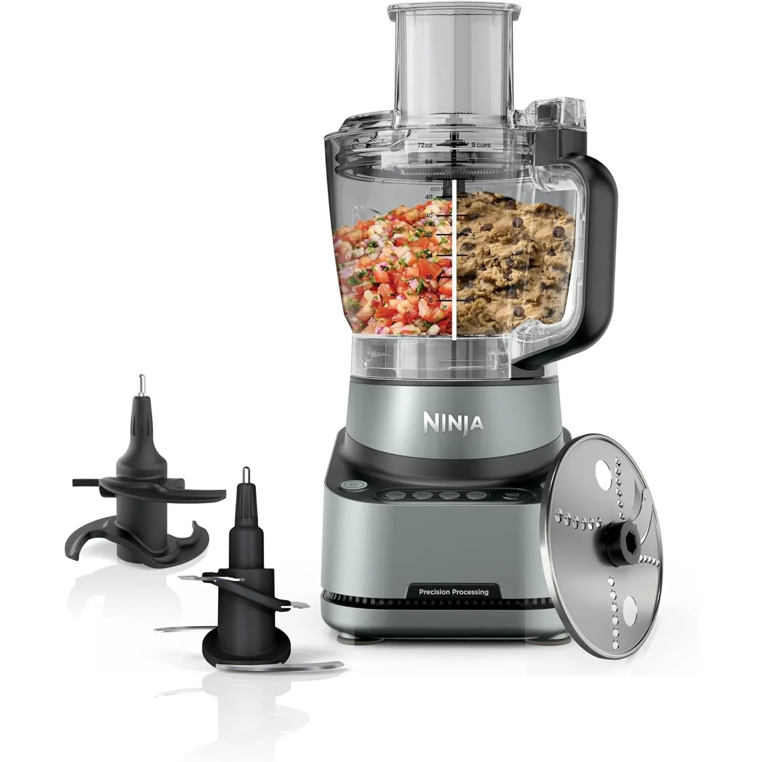 Ninja PrecisionPro Küchenmaschine, 2,1 l, 4 Voreinstellungen, Schwarz