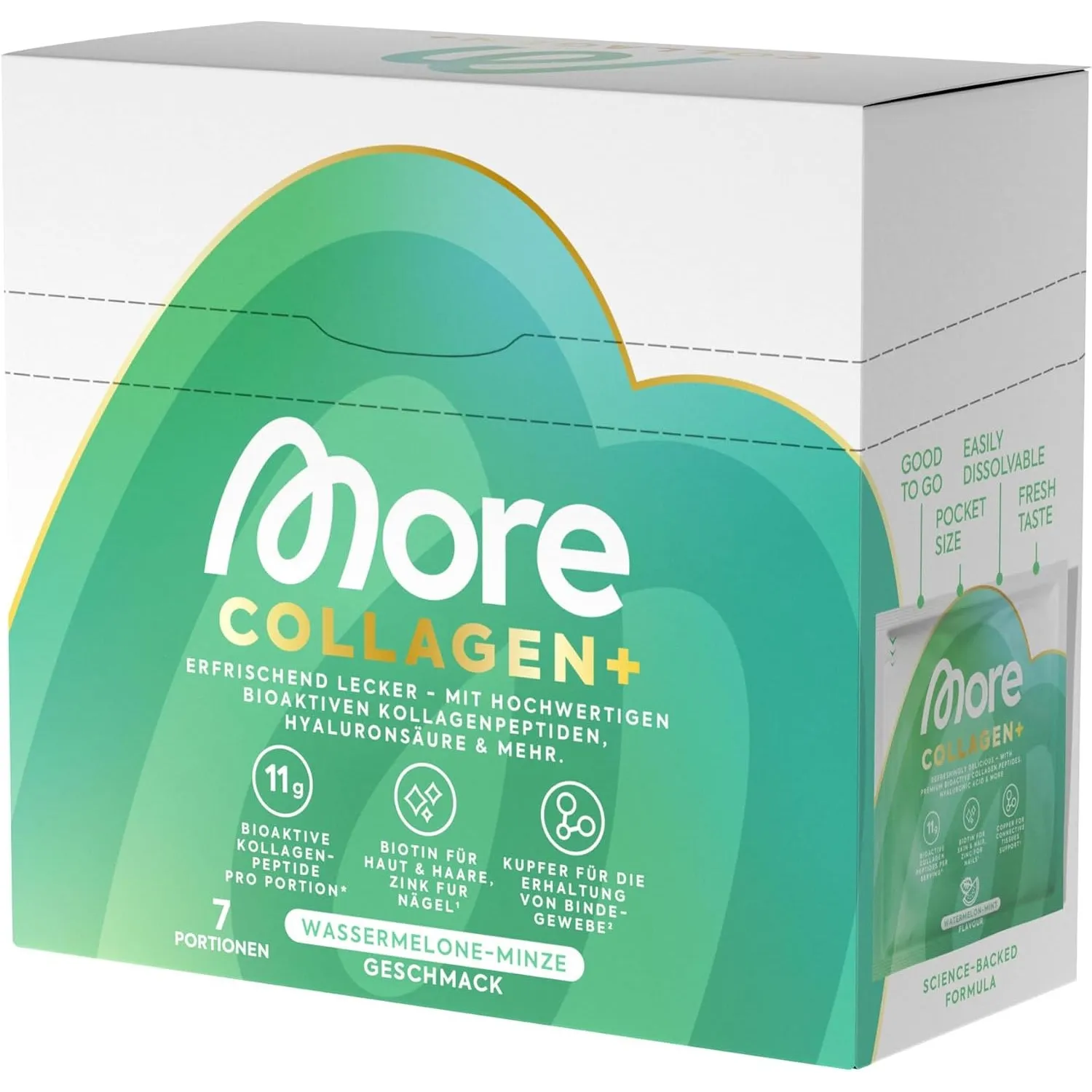 MORE Collagen+ Box, 7 x 15 g, Watermelon Mint
