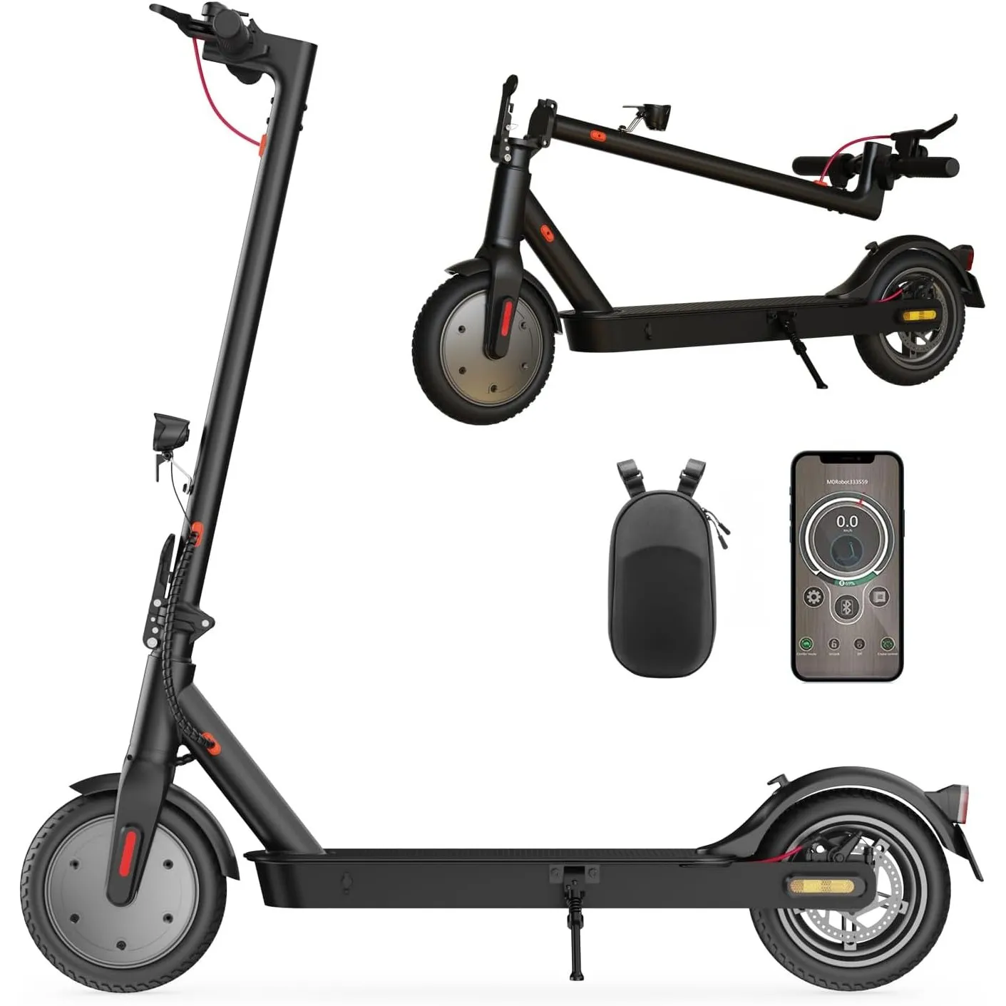 E Scooter mit Straßenzulassung 25-30KM Reichweite, ABE Elektroroller Belastung bis 120kg, LED, 20km/h, 350W Motor,Duale…