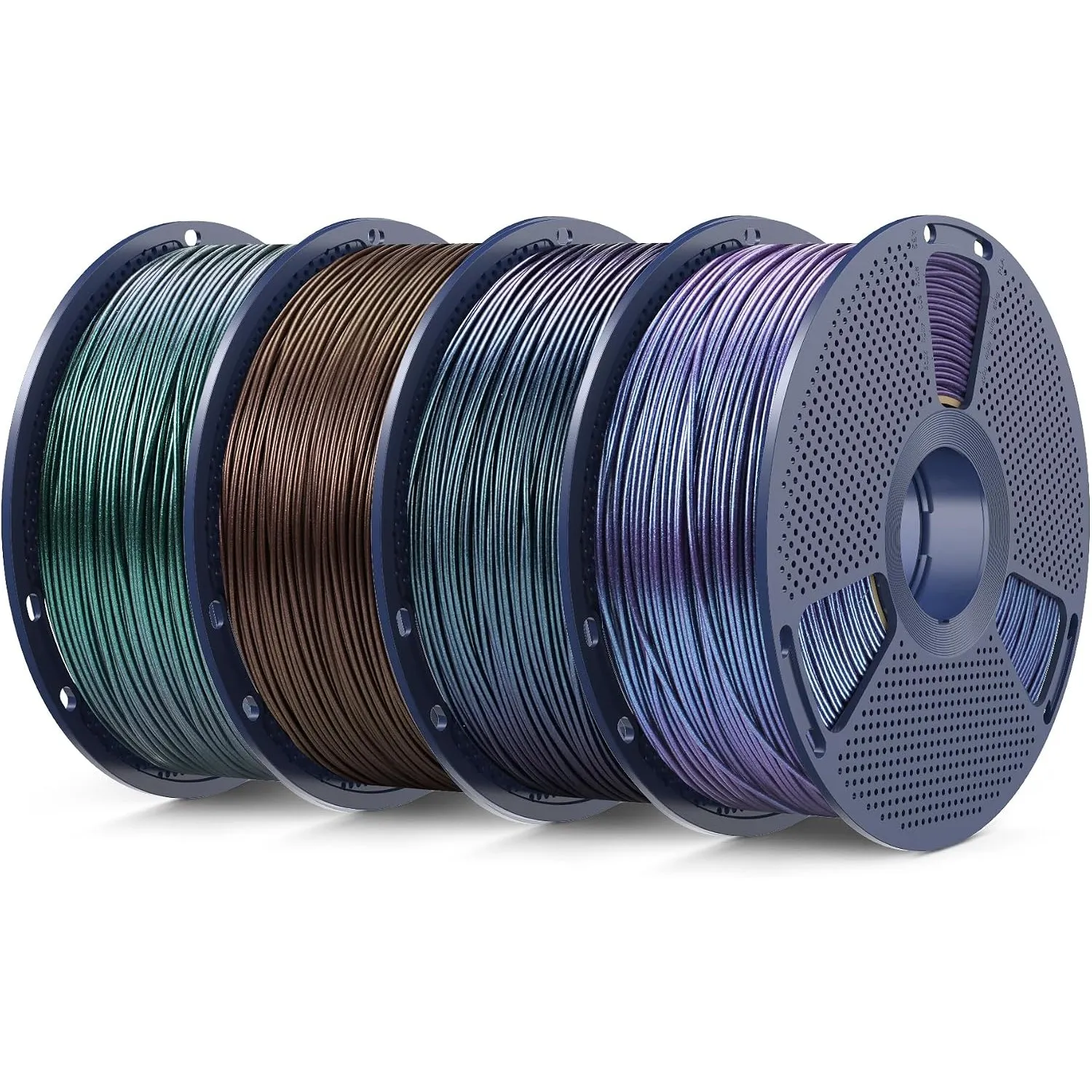 SUNLU 4KG PLA Galaxy Filament 1.75mm, Farbwechsel & Glitzer Filament PLA | Farbwechsel je nach Licht und Winkel, 1KG Sp…