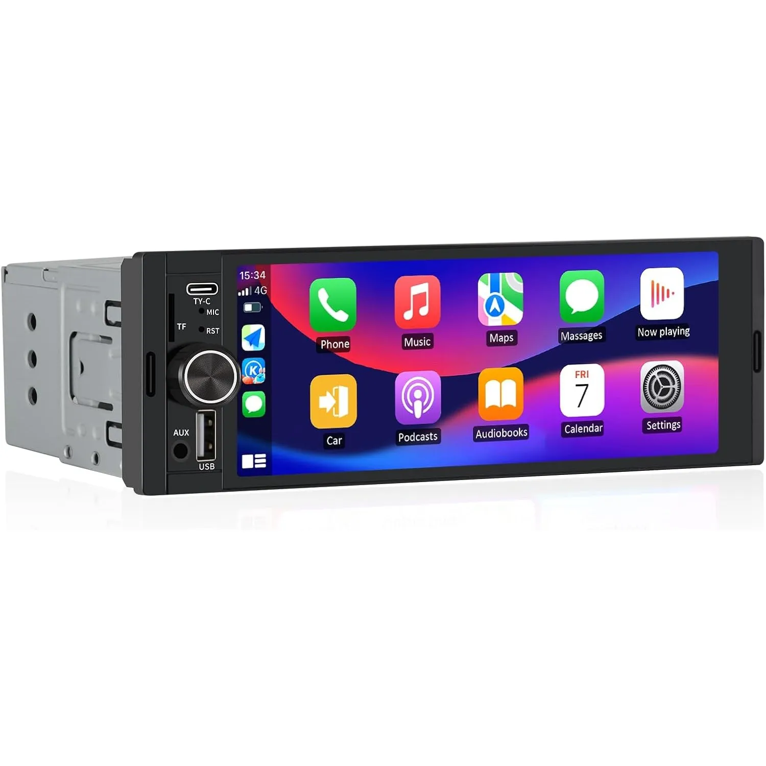 Junsun Smartes 1 DIN Autoradio mit 6,36 Zoll Touchscreen mit Rückfahrkamera