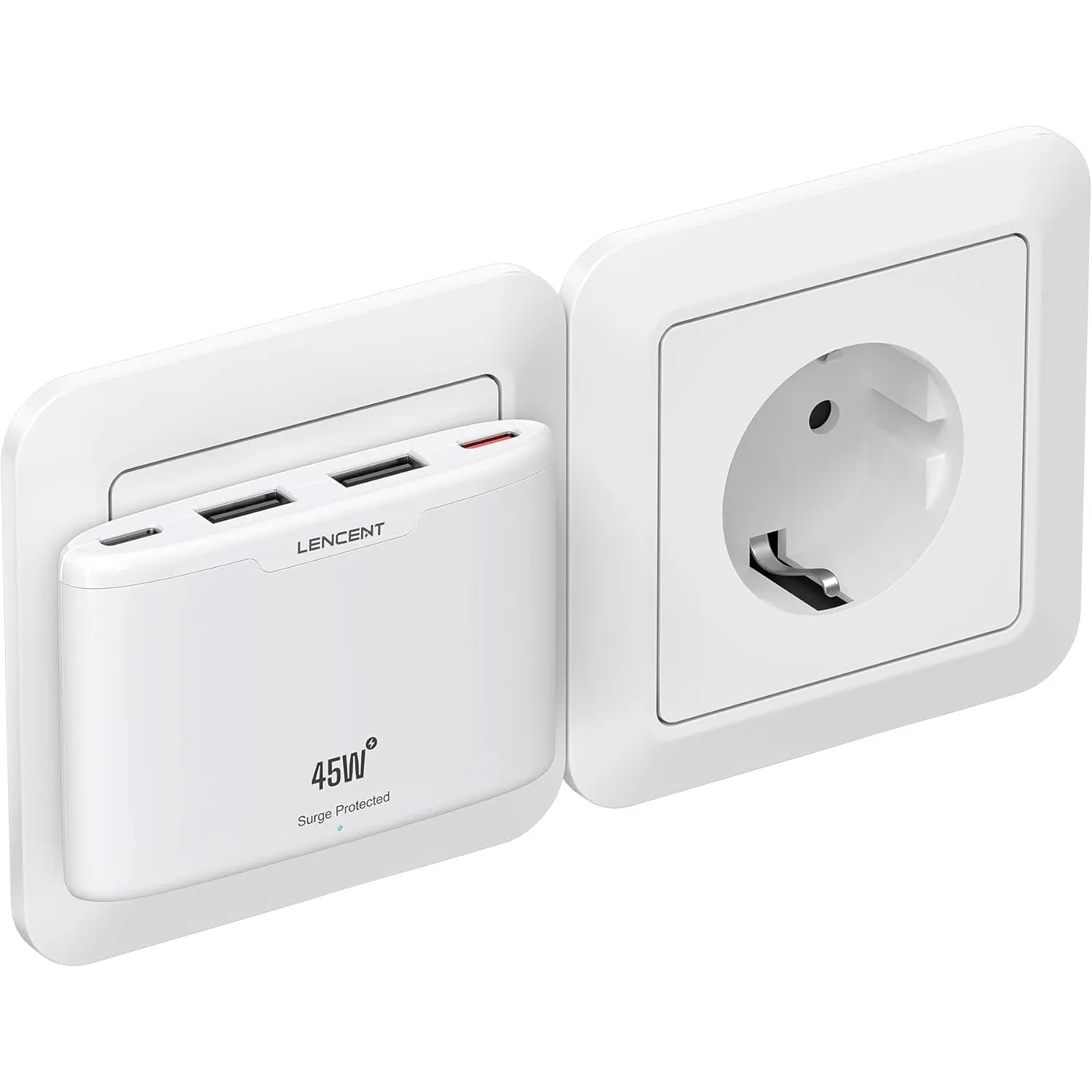 LENCENT Flaches USB C Ladegerät Slim 45 Watt Schnellladegerät Netzteil