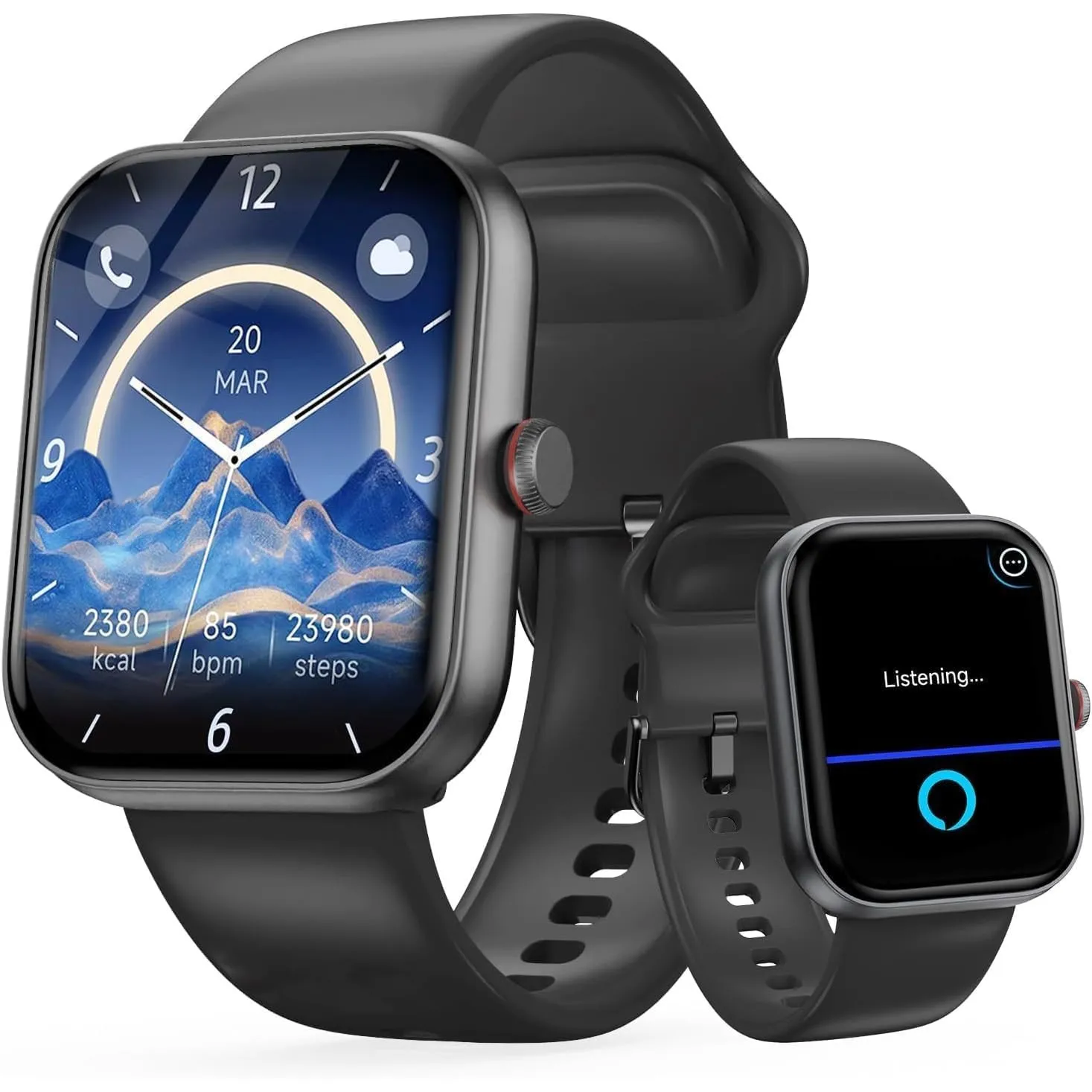 Smartwatch Herren Damen, 1,91" HD Fitnessuhr mit Alexa & Telefonfunktion, 100+ Sportmodi Smart Watch, Pulsmesser/Schlaf…
