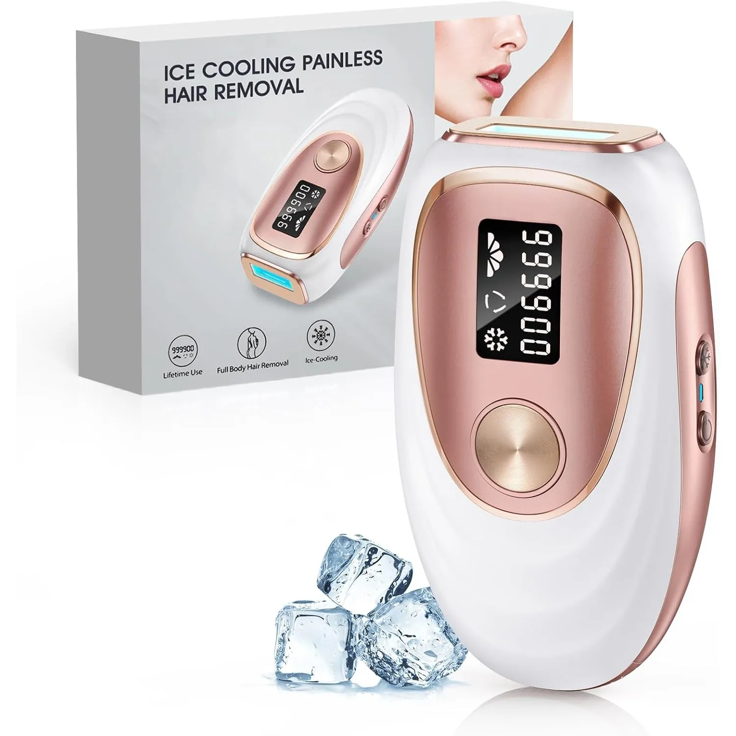 Haarlosy IPL Geräte Haarentfernung Laser mit Schmerzfreie Kühlfunktion