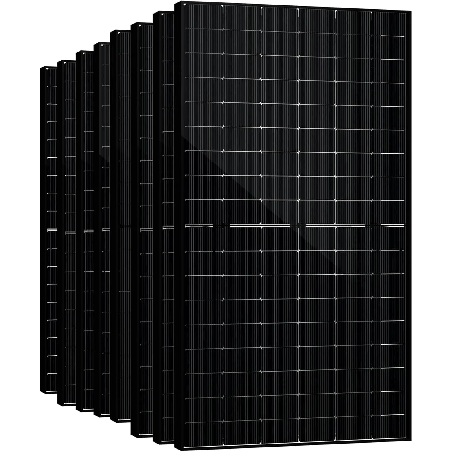 SAKETE Solarpanel 4000W Bifazial (+800W), Solarmodul Doppelglas Full Black, N-Typ Photovoltaik Modul für Balkonkraftwer…