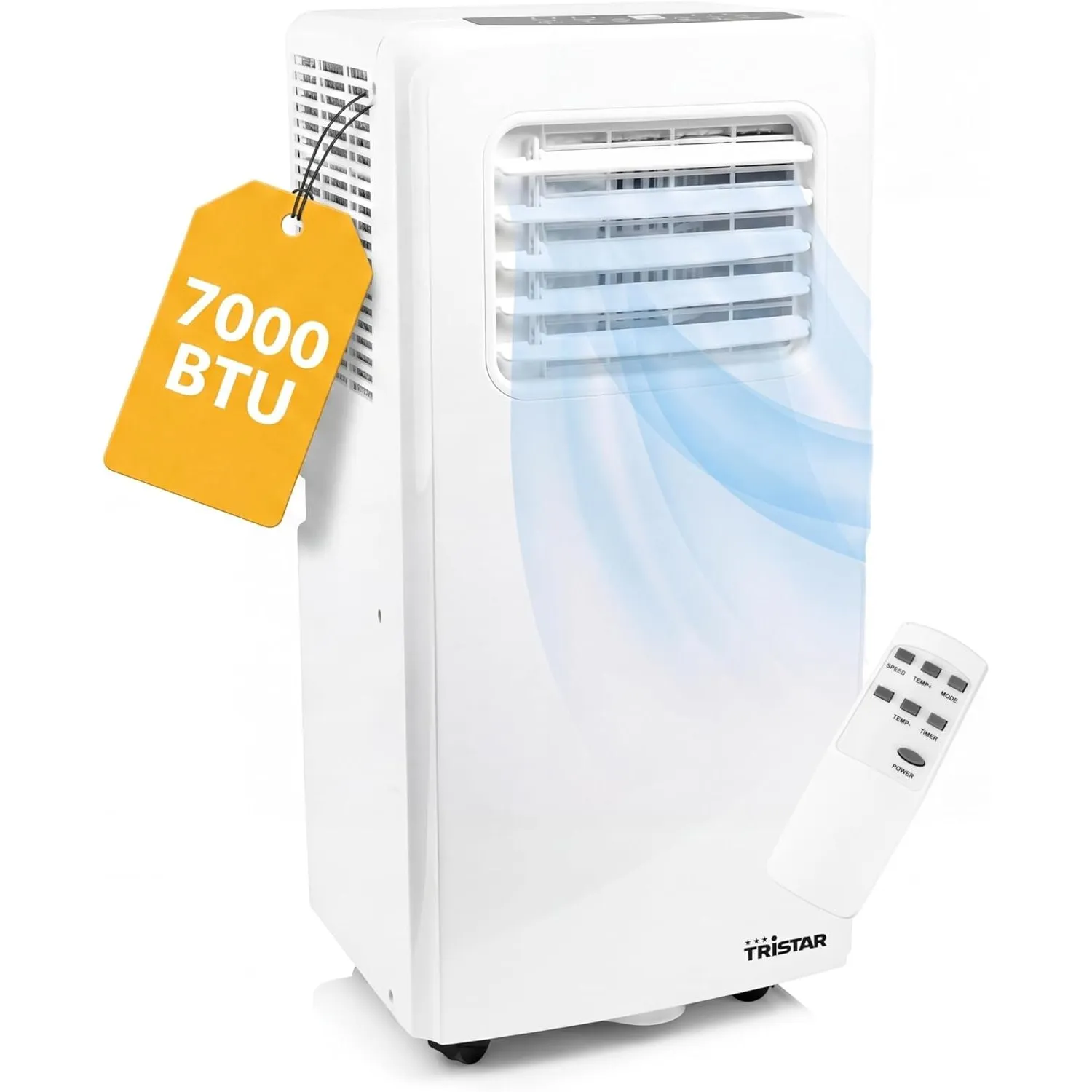 Tristar Mobiles Klimagerät - 7.000 BTU - 3-in-1 - Entfeuchtet, Kühlt, Ventiliert - Bis zu 25 m² - Fensterkit inklusive …