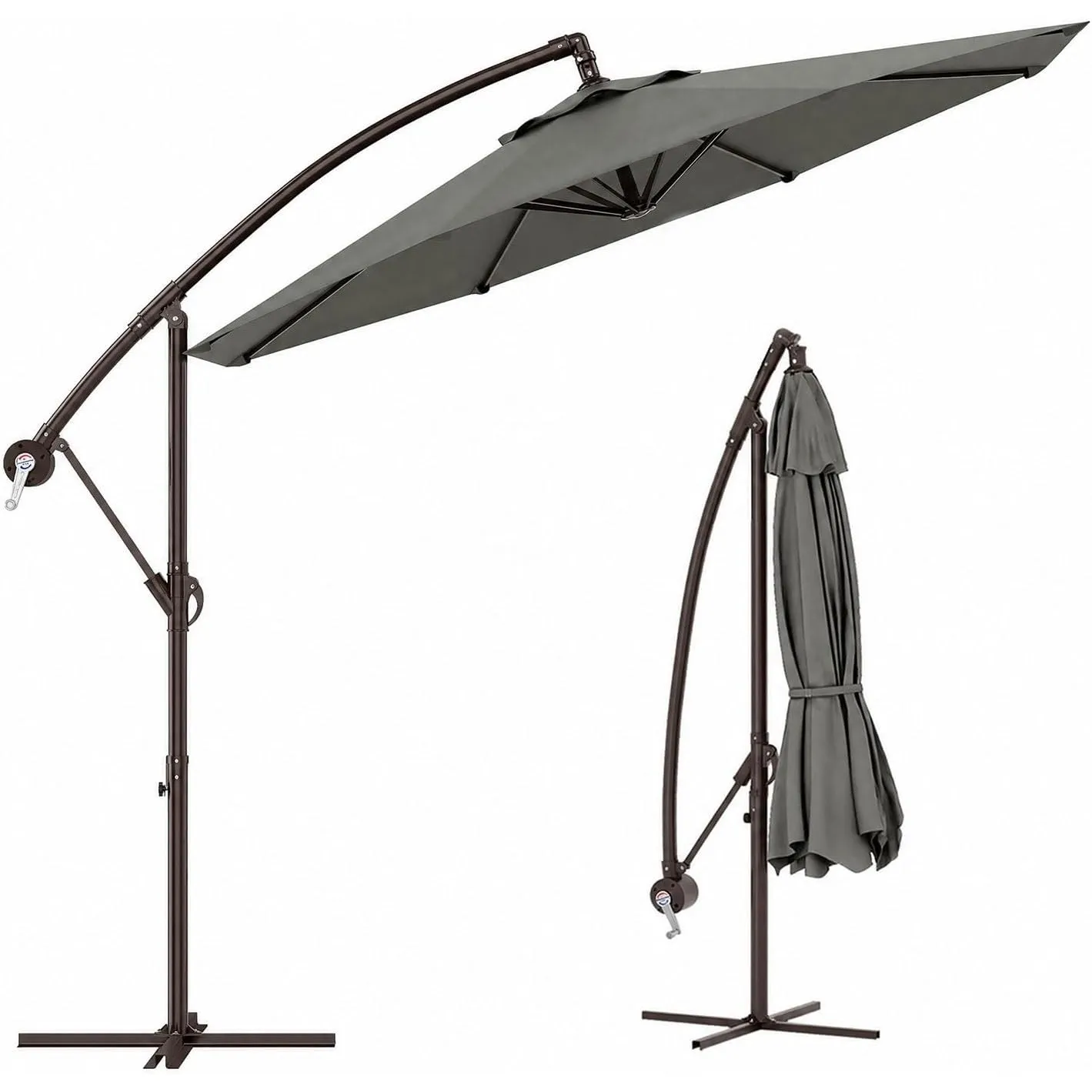 GarveeLife Sonnenschirm Ø300cm Ampelschirm 360° drehbar Gartenschirm mit Kurbel UV-Schutz UPF 50+ Wasserabweisender Gar…