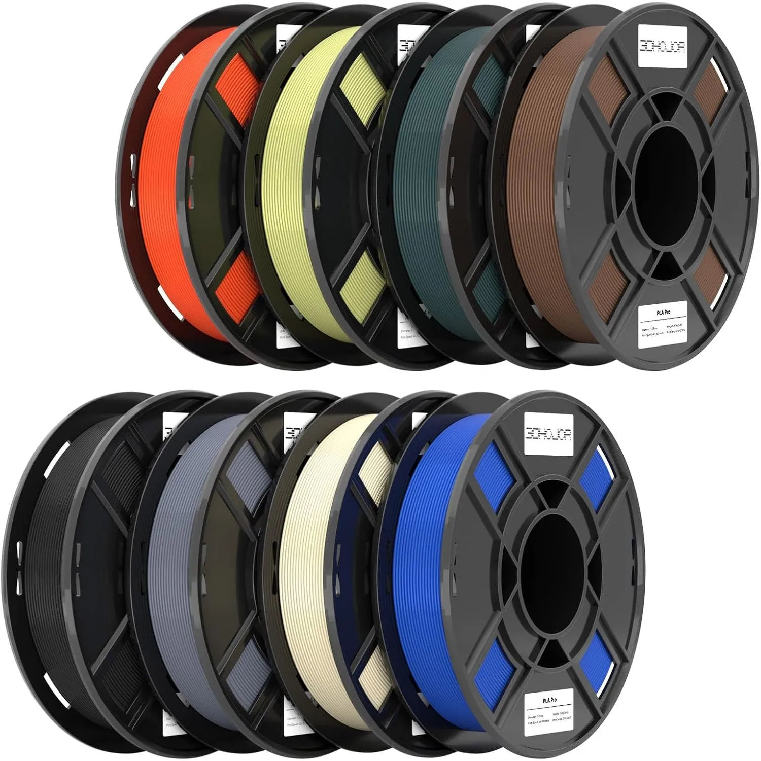 3DHoJor PLA+ Filament 1.75mm 3D Druck Filament PLA Plus 250g*8