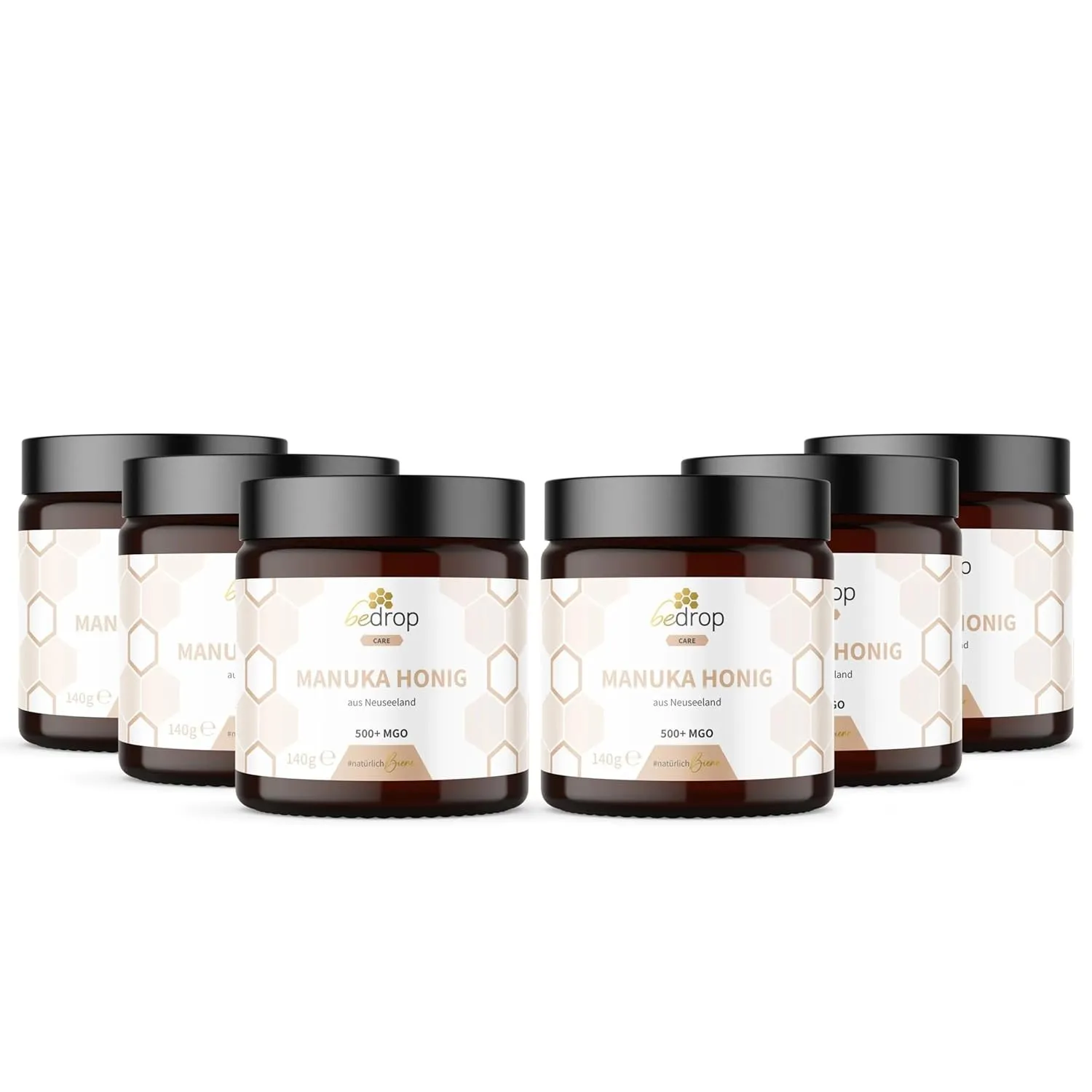 bedrop Manuka Honig mit MGO 500+ XXL Glas - 100% echter Premium Manukahonig aus Neuseeland mit zertifiziertem Methylgly…