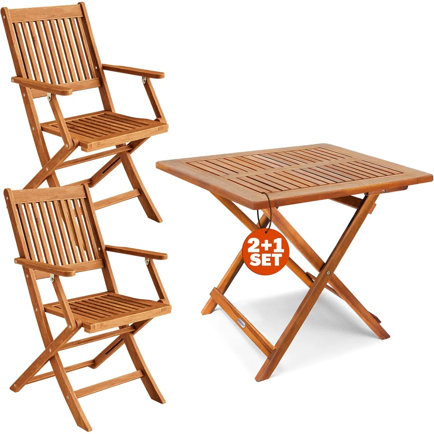 CASARIA Balkon-Möbel Set Outdoor, FSC®-Zertifiziert, 2 Personen