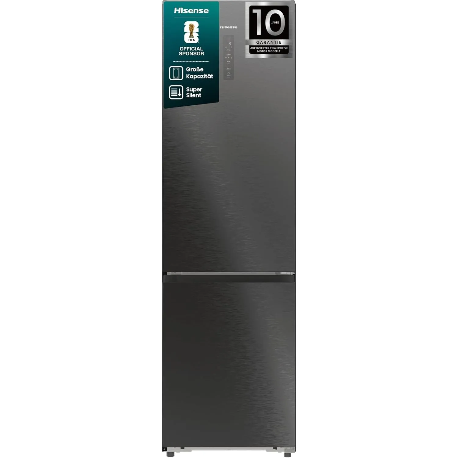Hisense RB5P410SAFA Kühl-Gefrierkombination/Boden-Kühlsystem/Moisture Fresh Crisper/Metal-Tech Cooling/0°C Fresh Box/Bi…