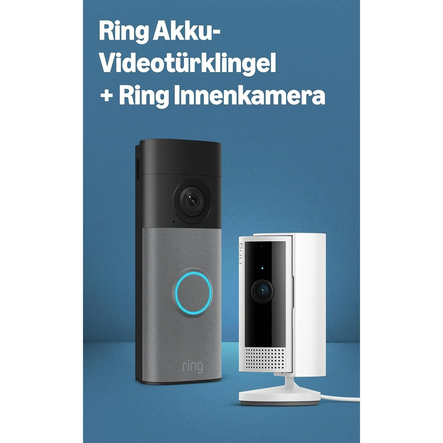Ring Akku-Videotürklingel (neueste Generation) mit Ring Innenkamera
