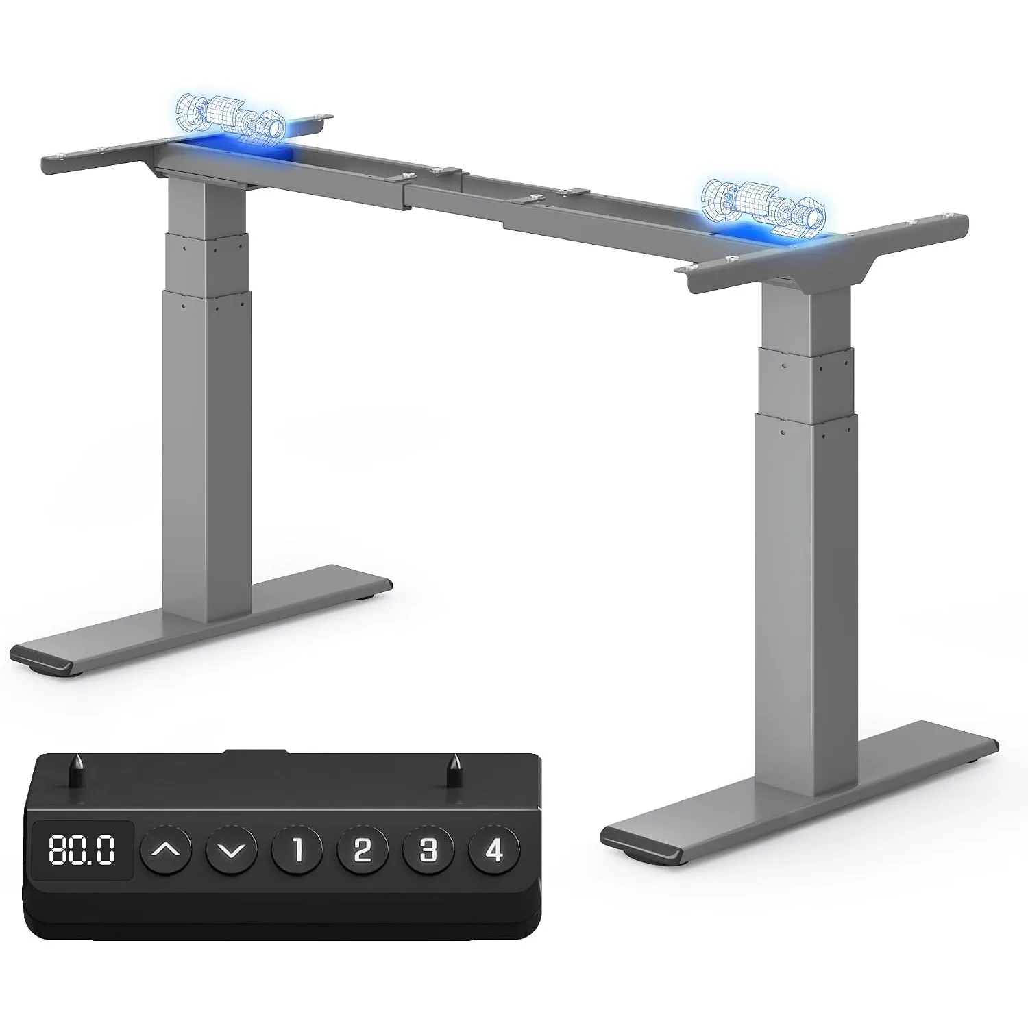 FLEXISPOT Höhenverstellbarer Schreibtisch Tischgestell,Doppelmotor&3-stufig