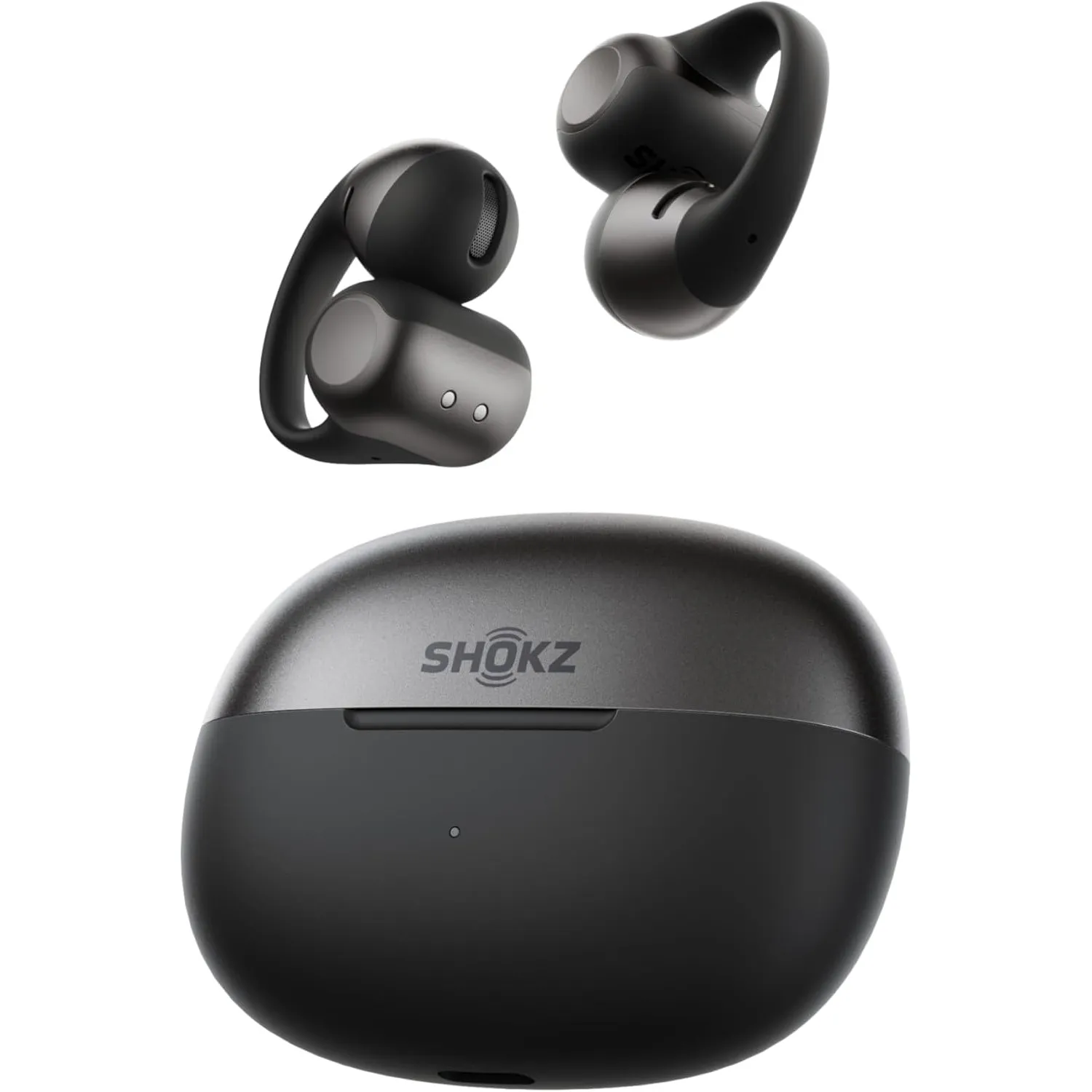 SHOKZ OpenDots 2 Open-Ear Clip-On-Kopfhörer, Clip-On Earbuds, Schwarz