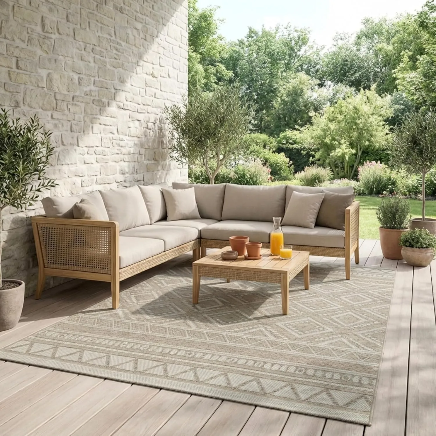 Mia's Denver Rugs, Robust Outdoor Rug, Modern, Weatherproof & UV-Resistant, for Balcony, Patio and Conservatory, Flat, …
