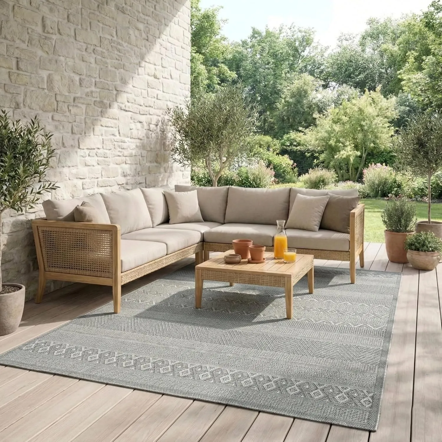 Mia's Denver Rugs, Robust Outdoor Rug, Modern, Weatherproof & UV-Resistant, for Balcony, Patio and Conservatory, Flat, …