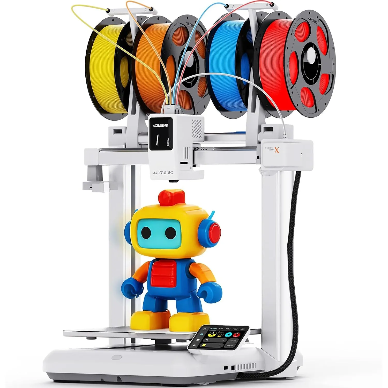Anycubic Kobra X 3D Drucker Mehrfarbig, 4-Farbdruck für Anfänger